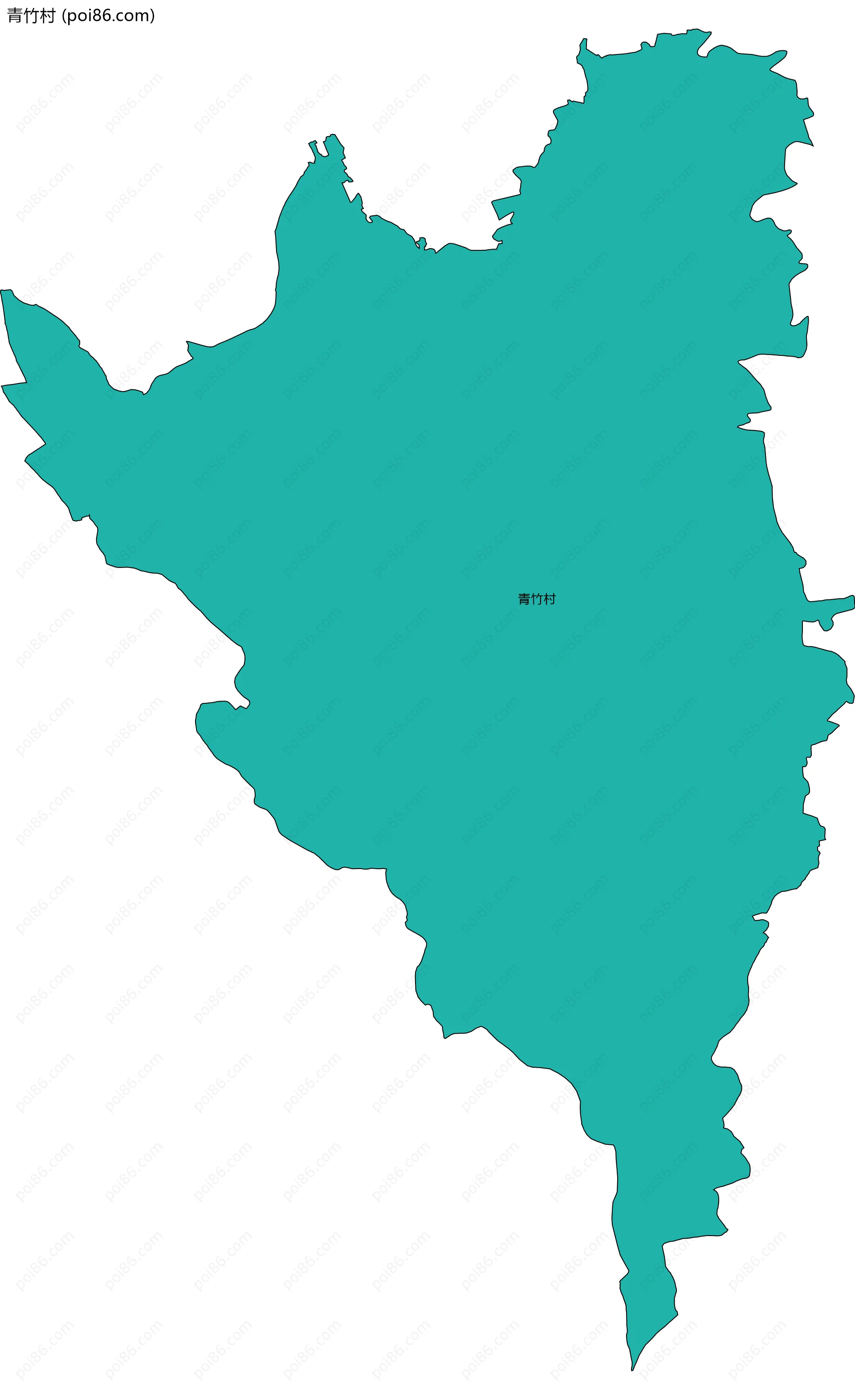 青竹村边界地图