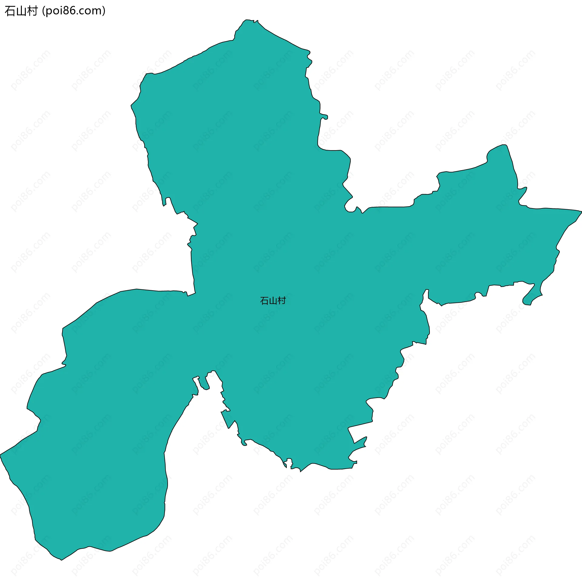 石山村边界地图