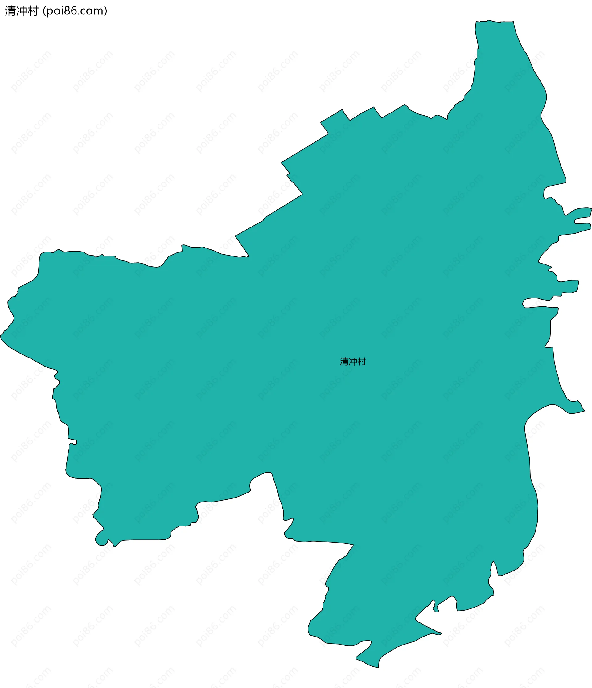 清冲村边界地图