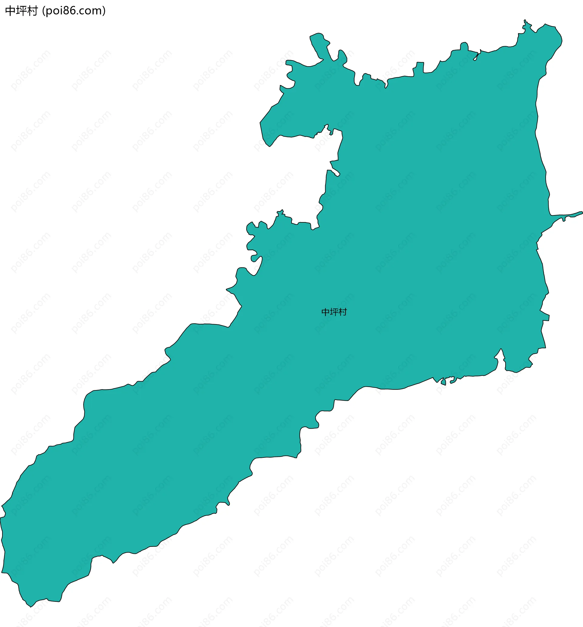 中坪村边界地图