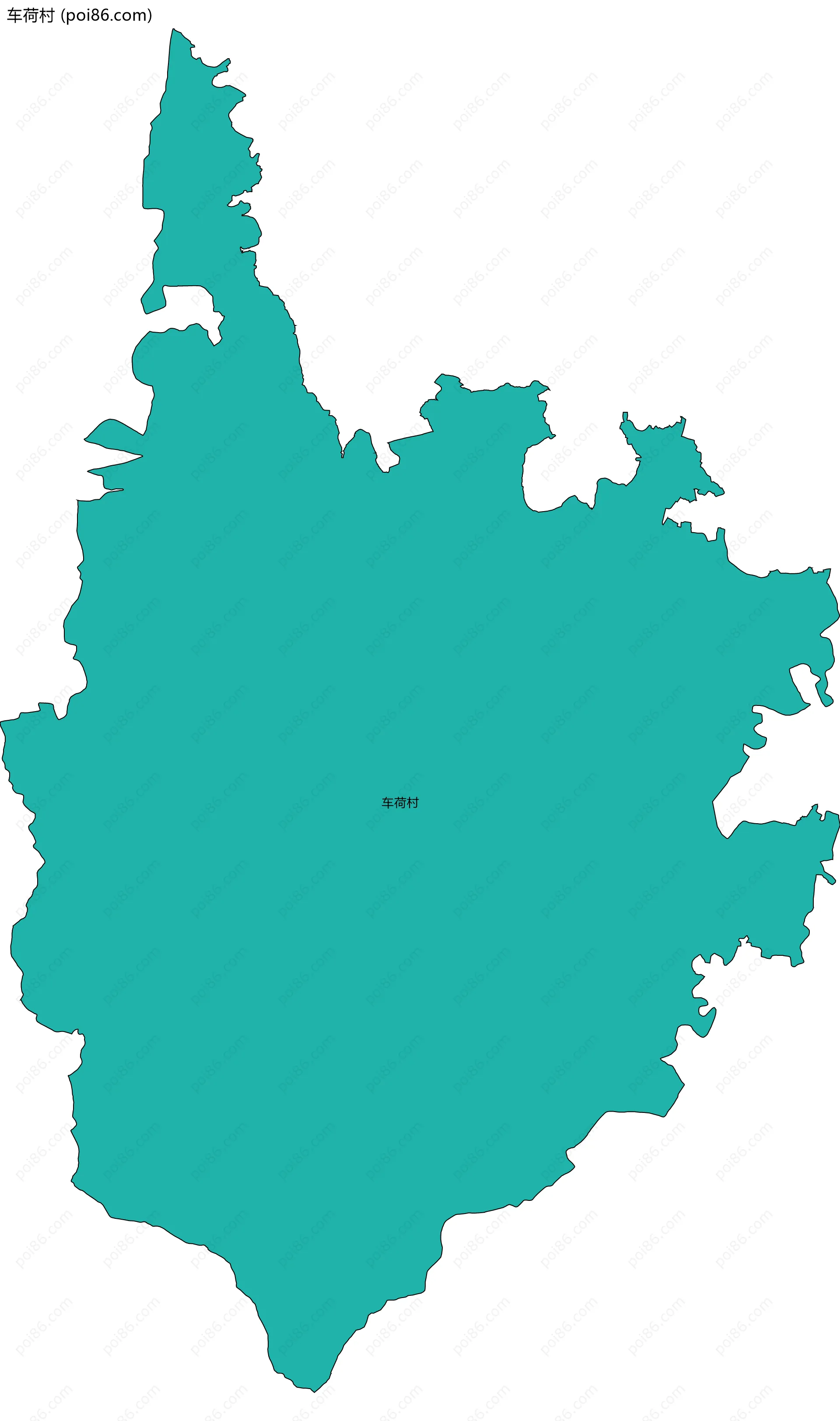 车荷村边界地图