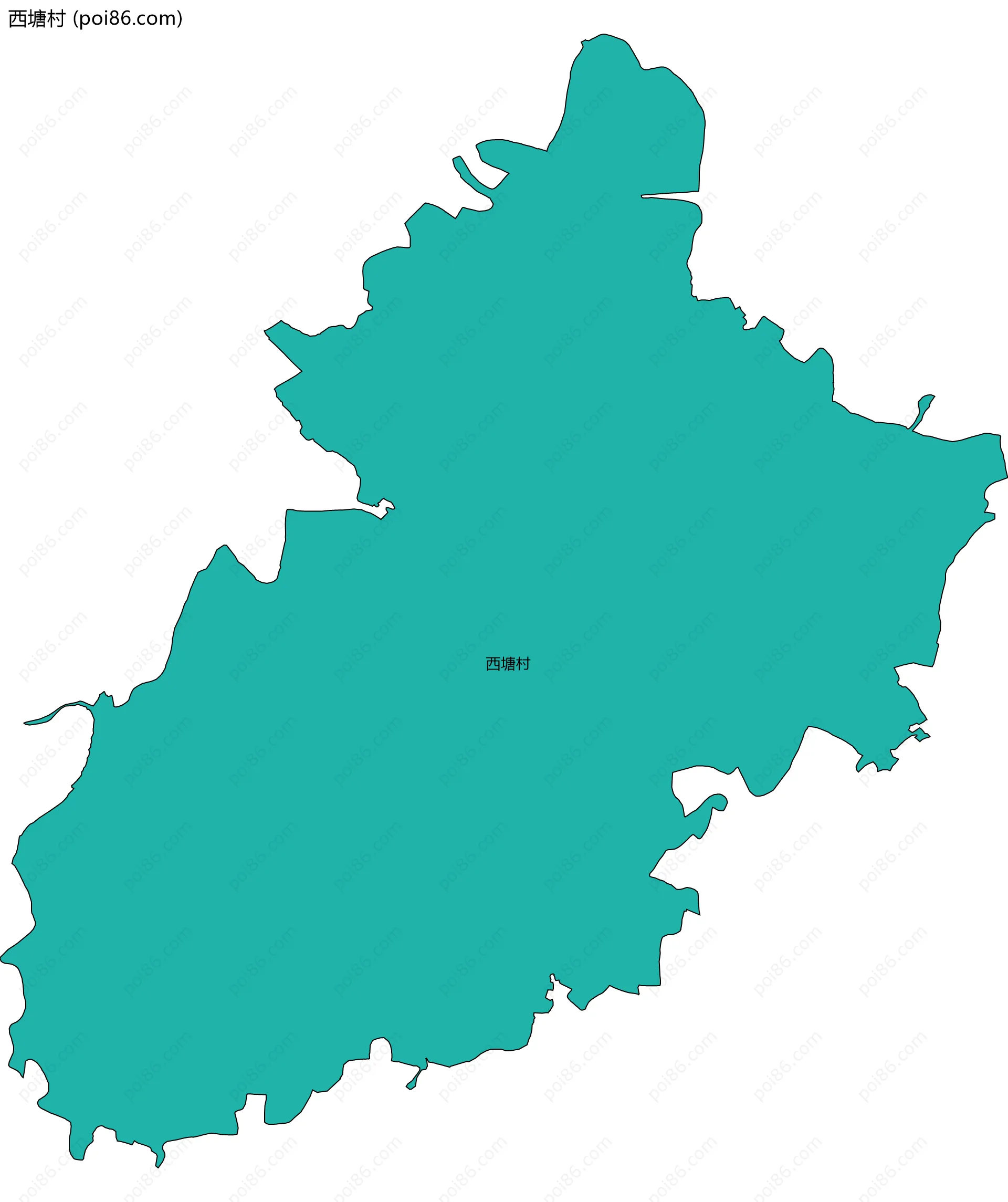 西塘村边界地图