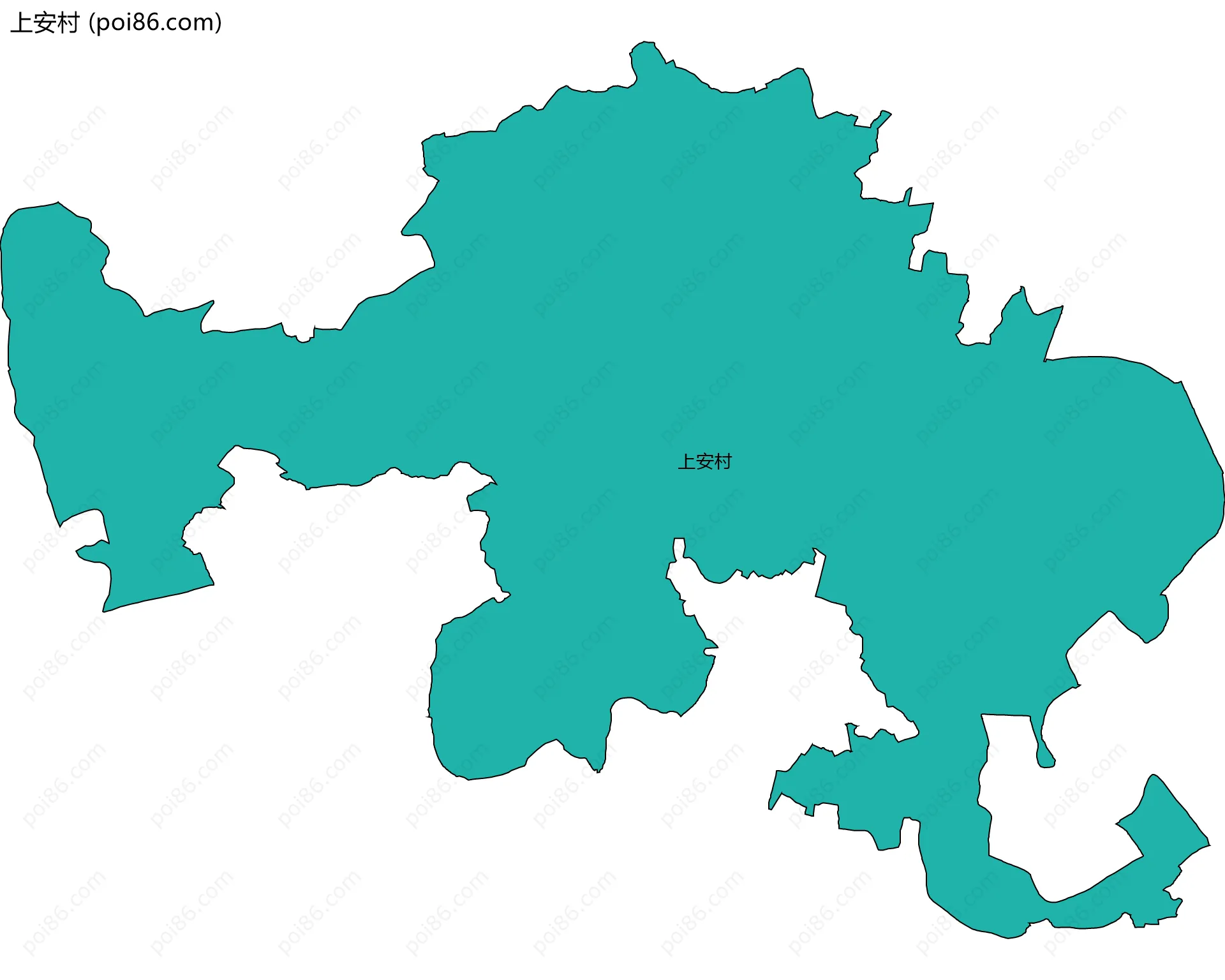 上安村边界地图