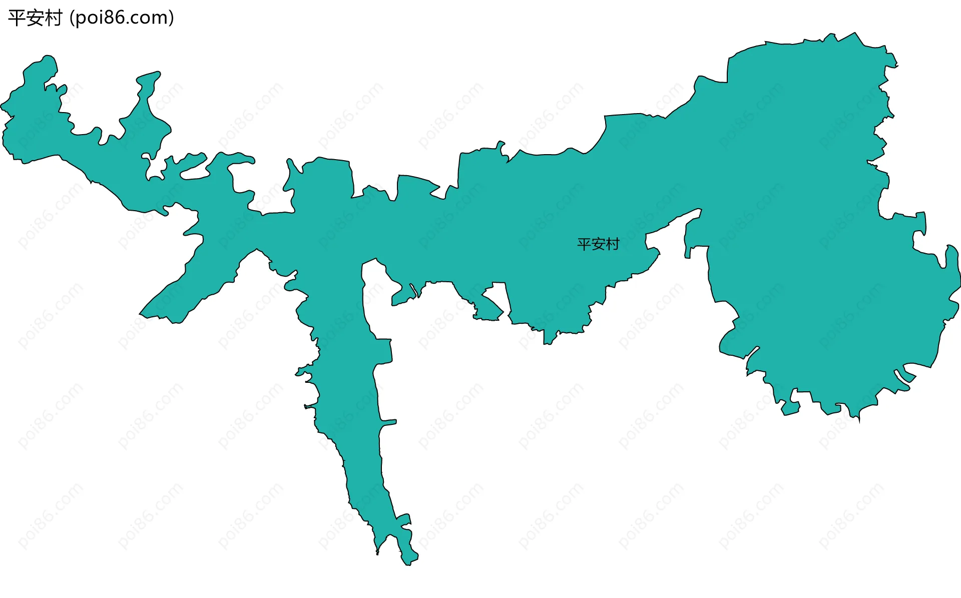 平安村边界地图