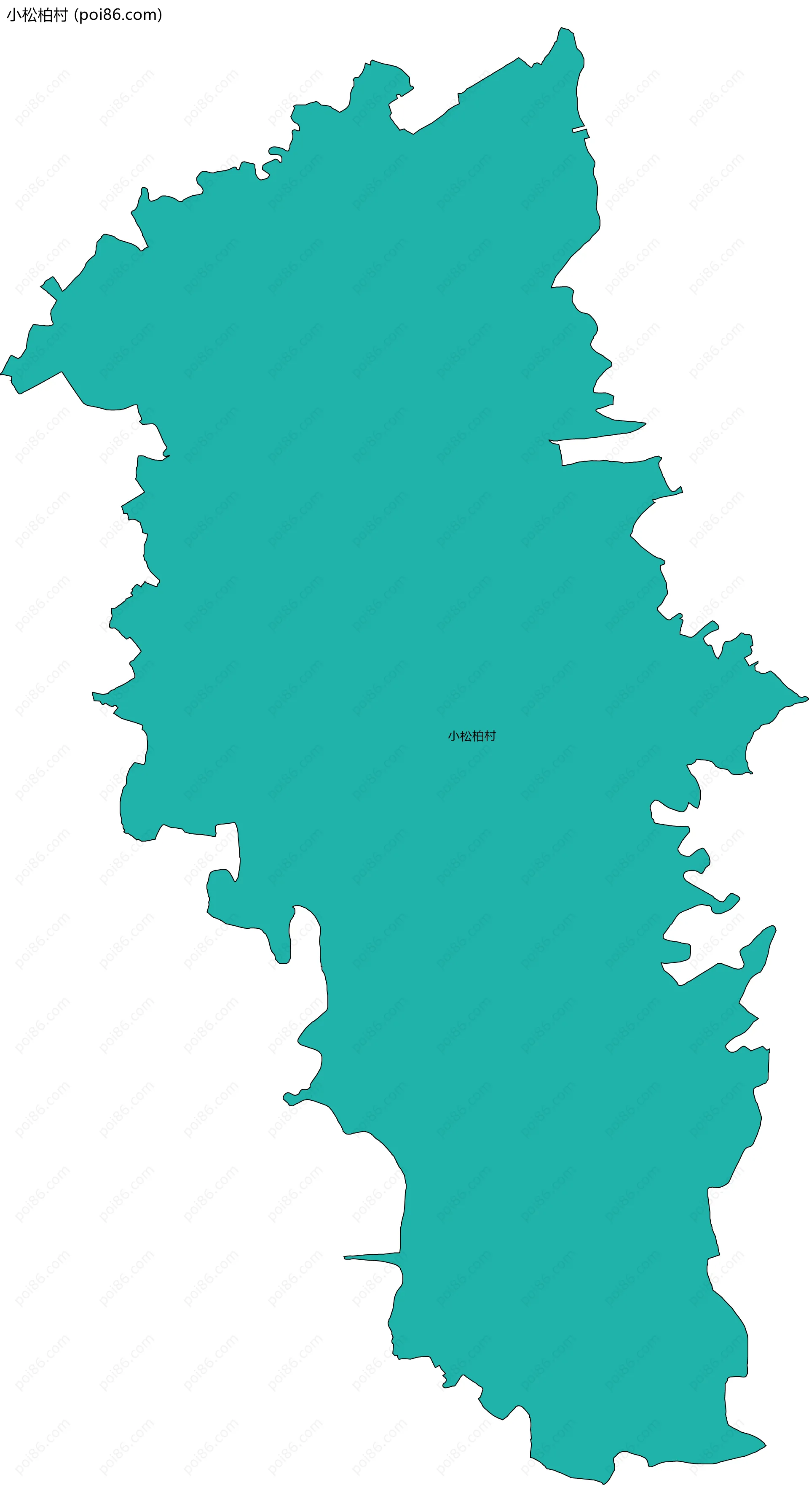 小松柏村边界地图