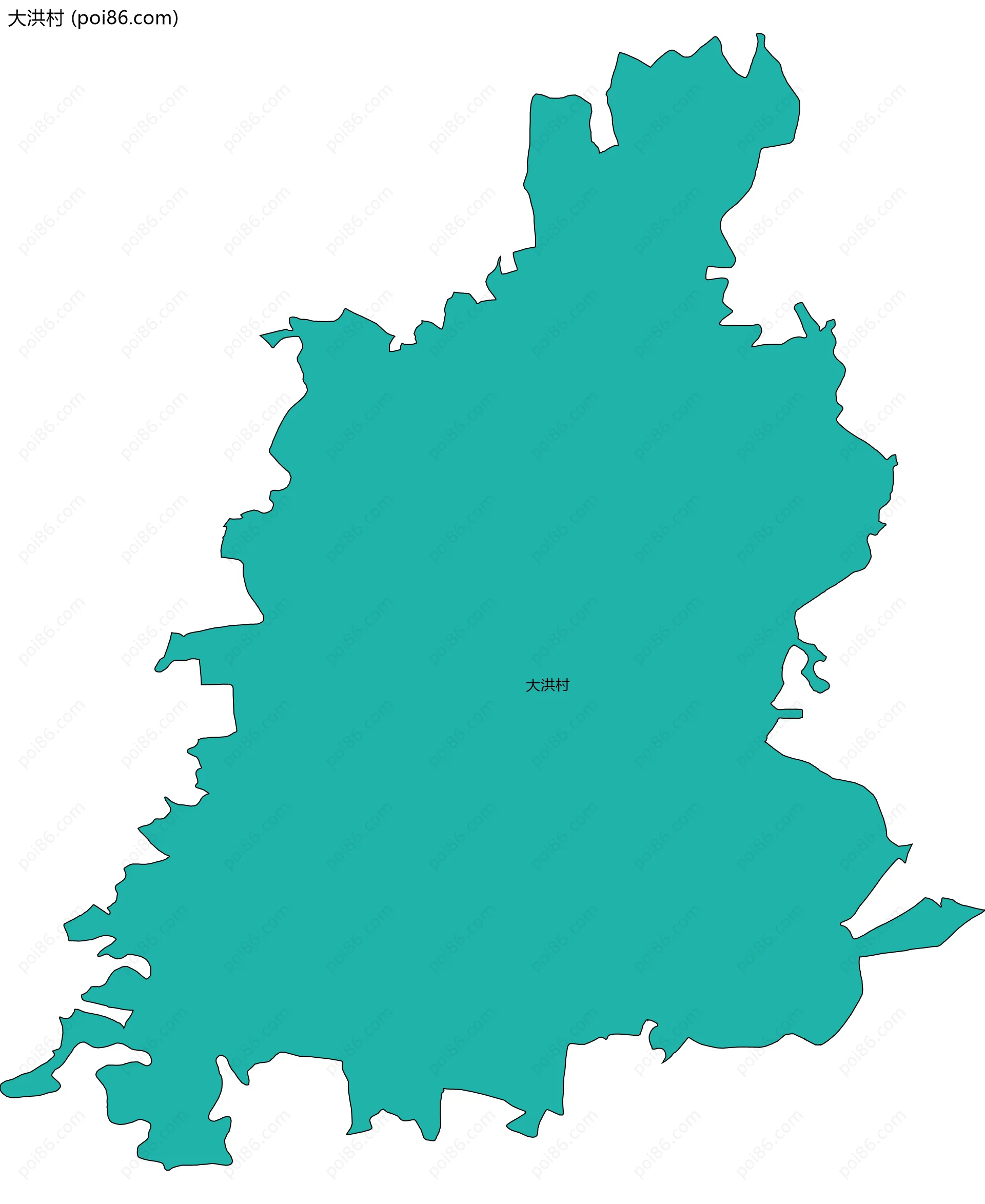 大洪村边界地图