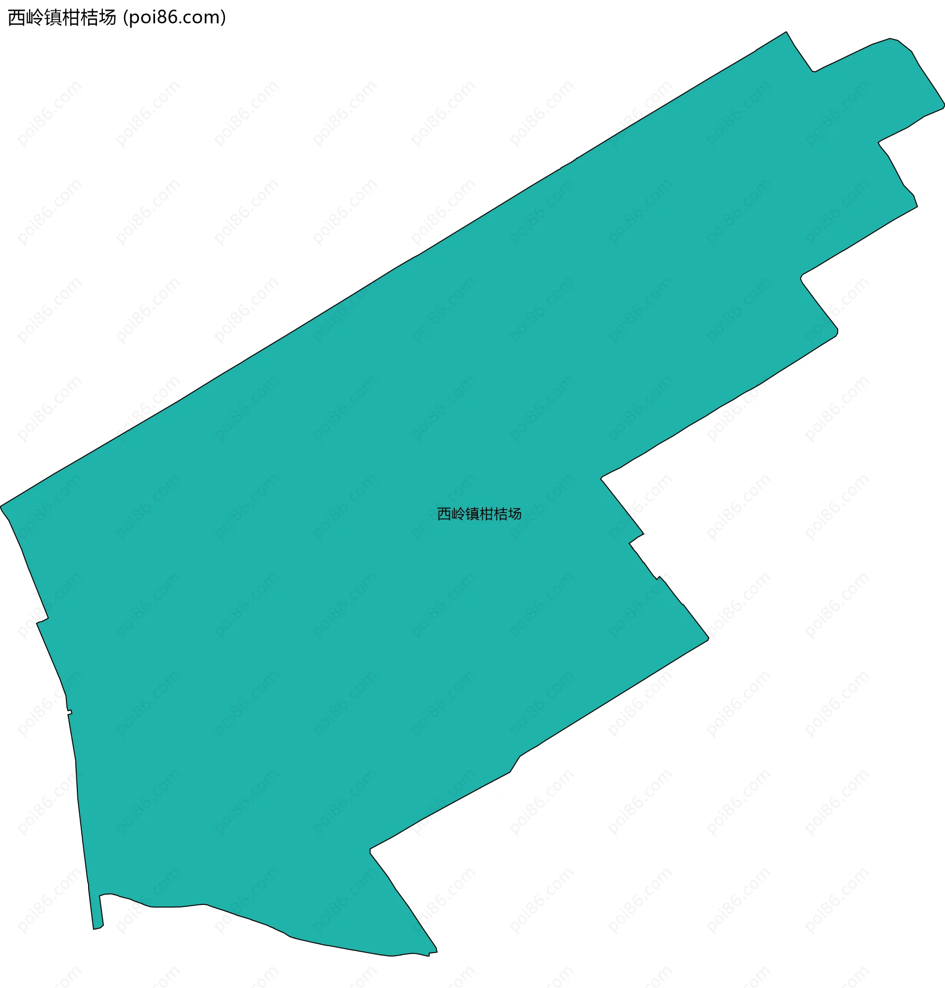 西岭镇柑桔场边界地图