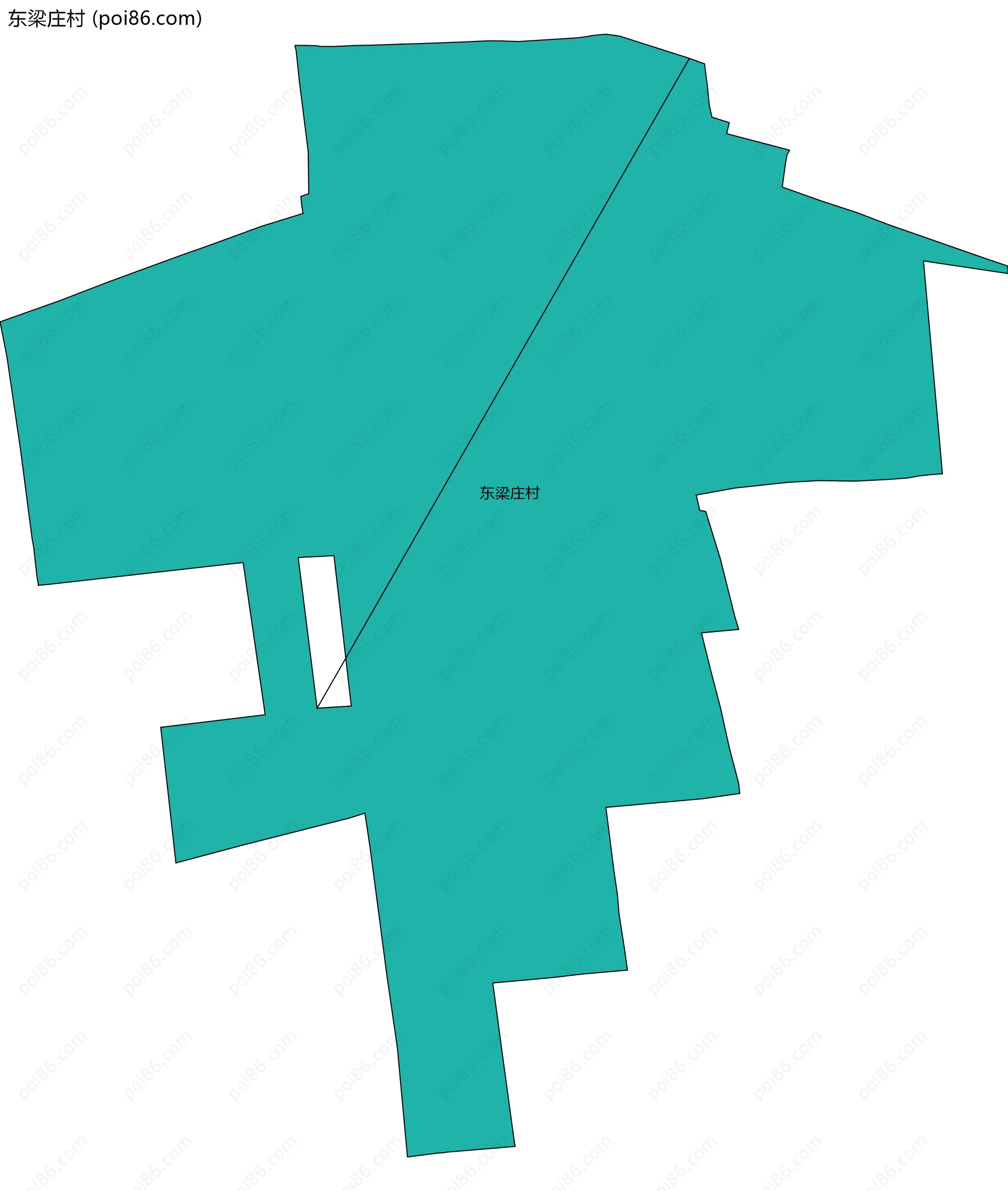 东梁庄村边界地图