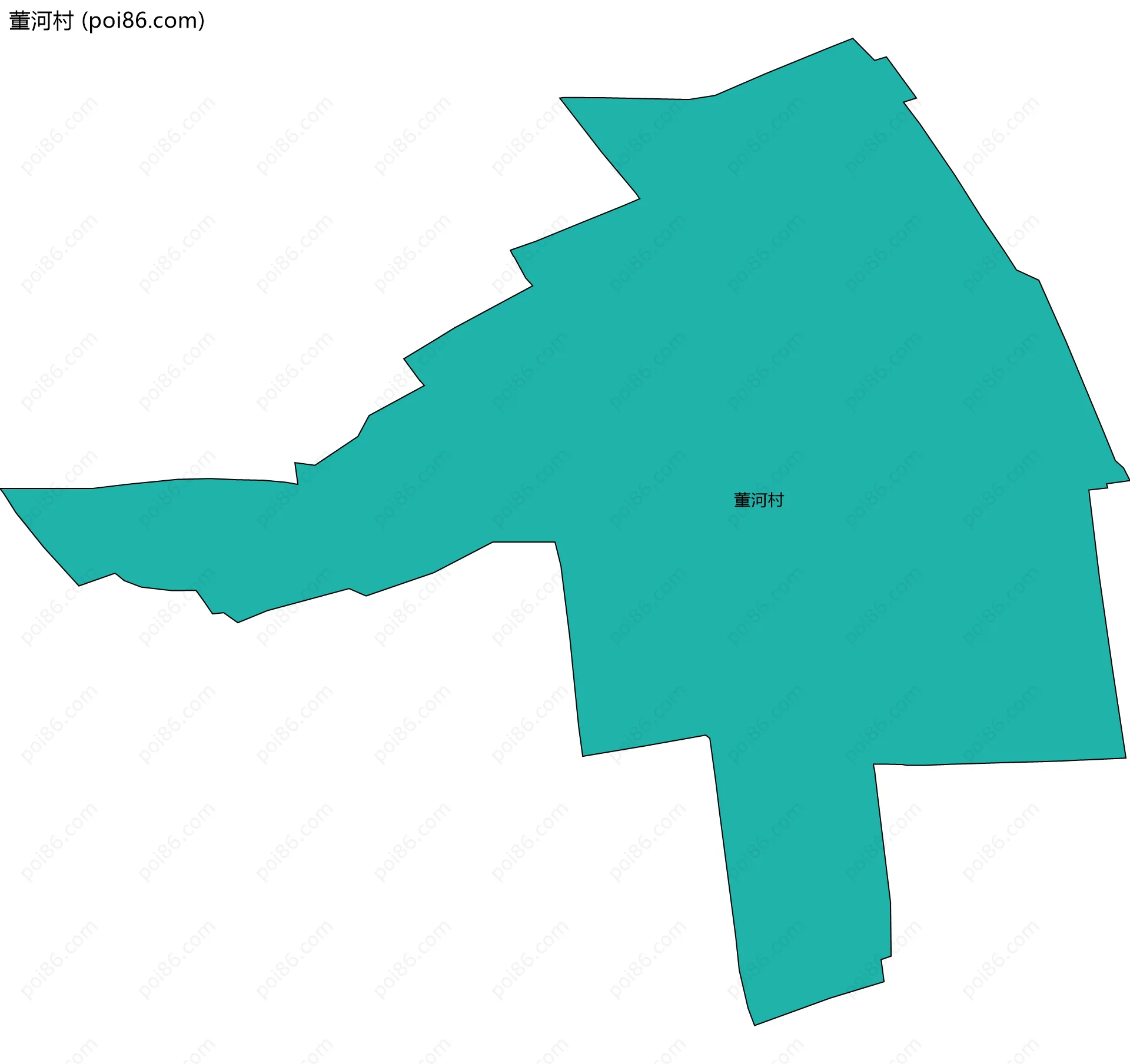董河村边界地图