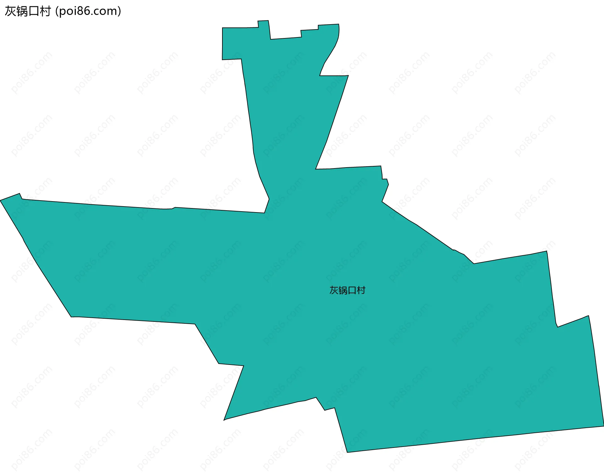 灰锅口村边界地图