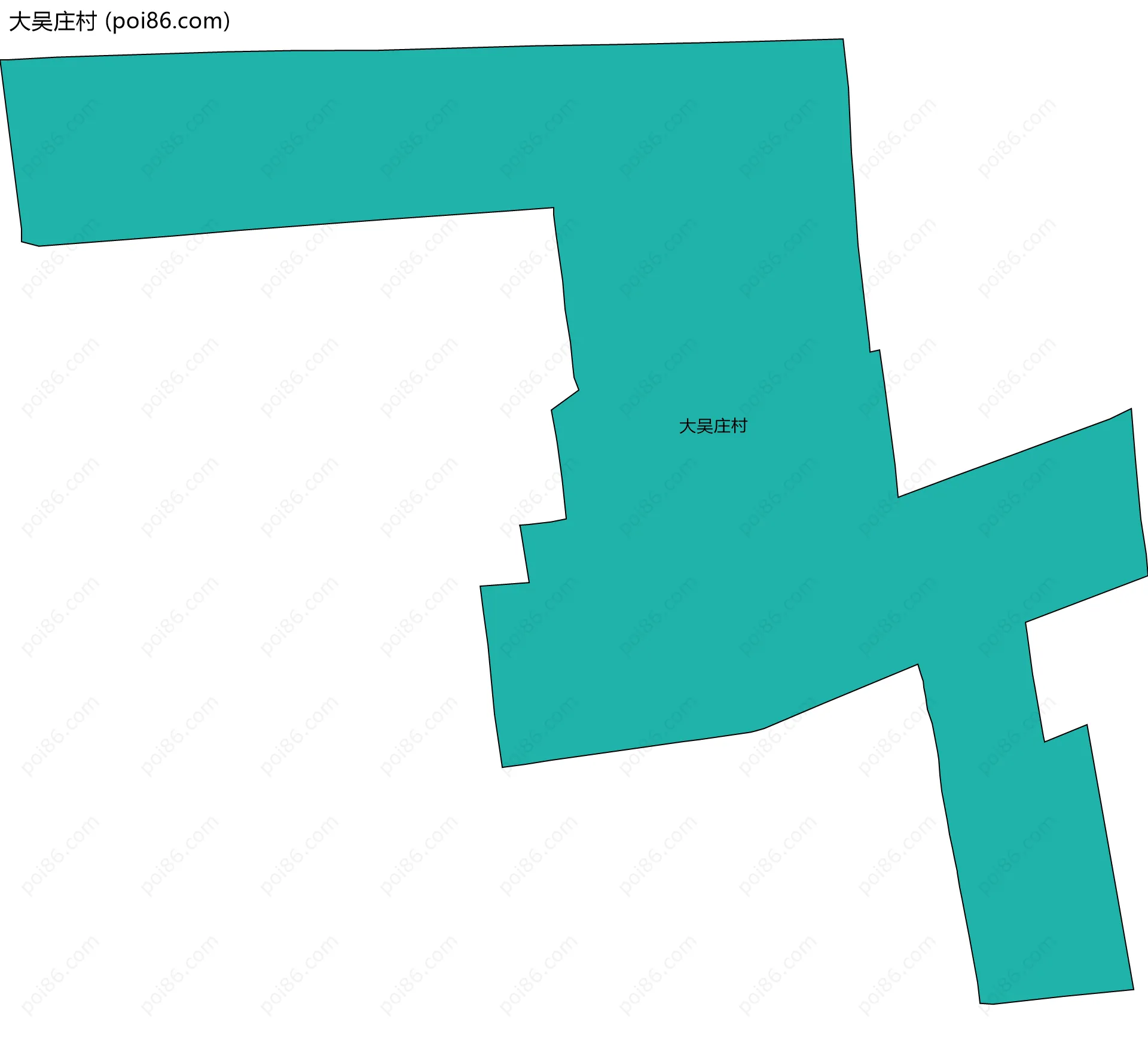 大吴庄村边界地图