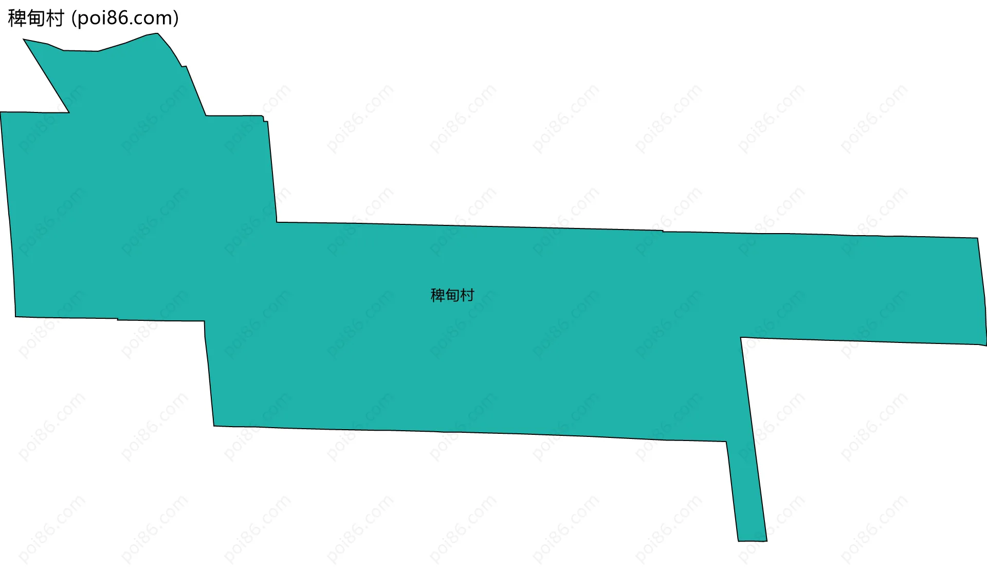 稗甸村边界地图