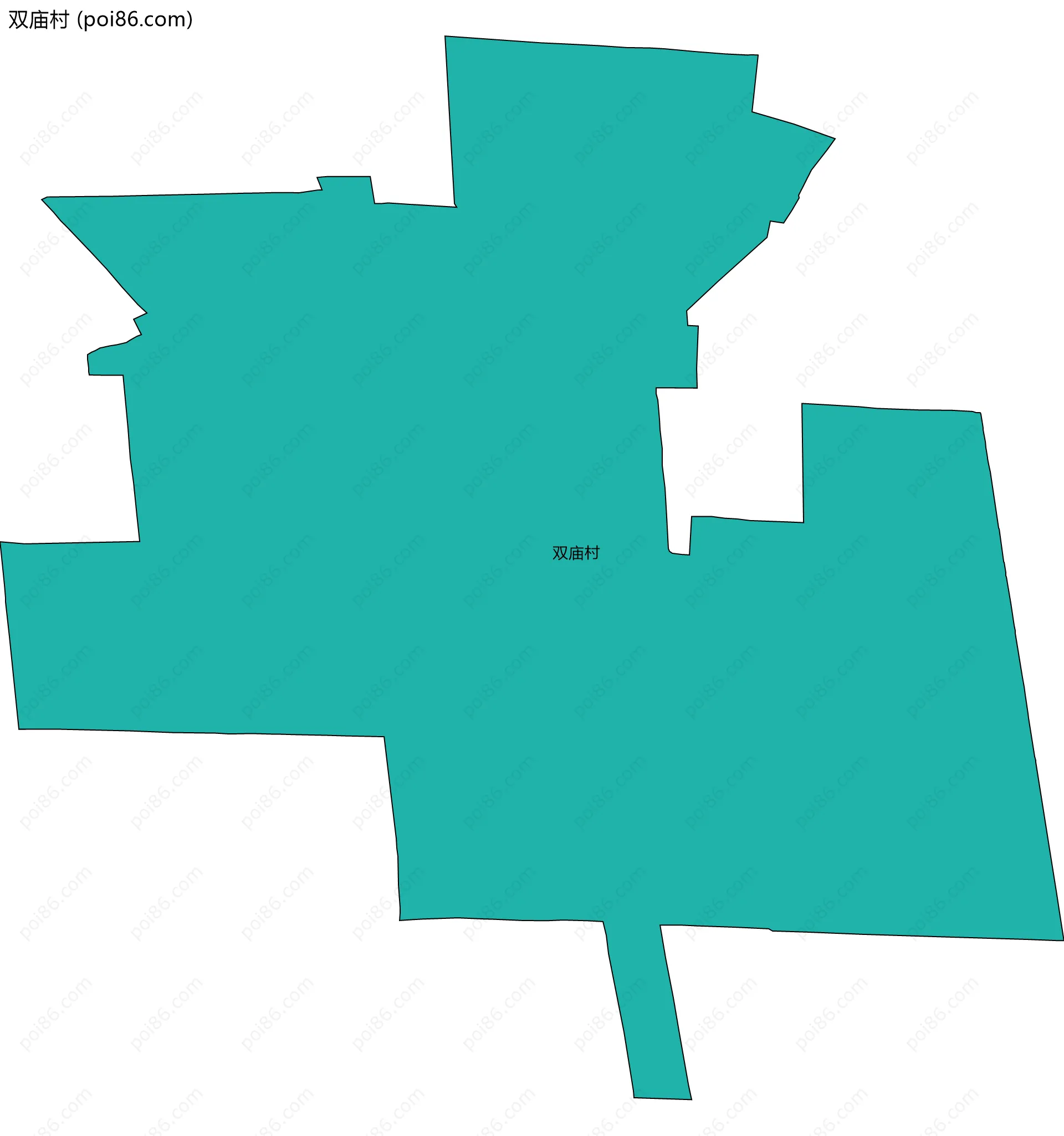 双庙村边界地图