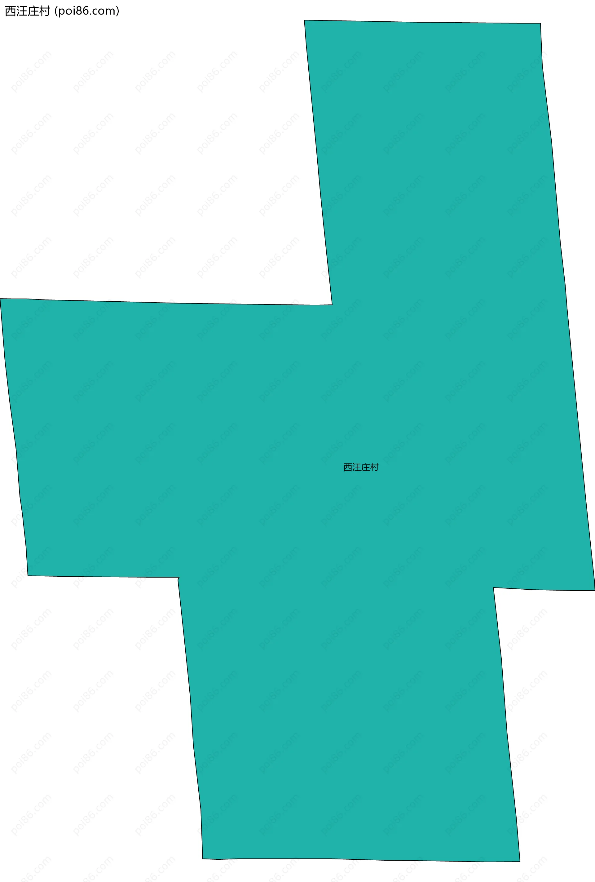 西汪庄村边界地图