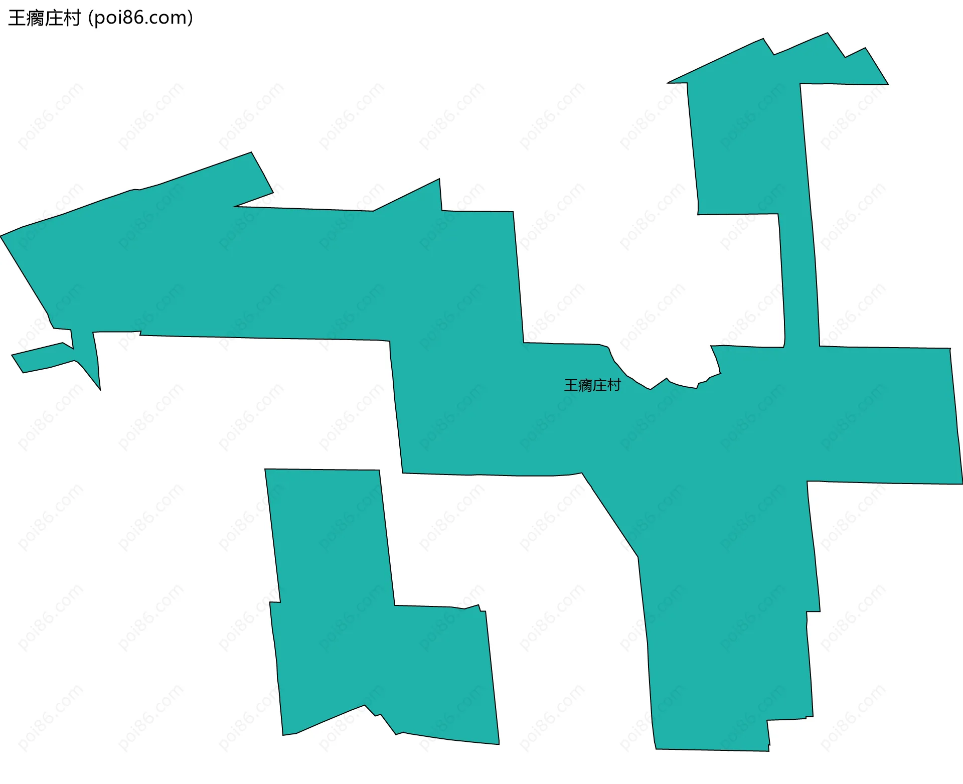 王瘸庄村边界地图