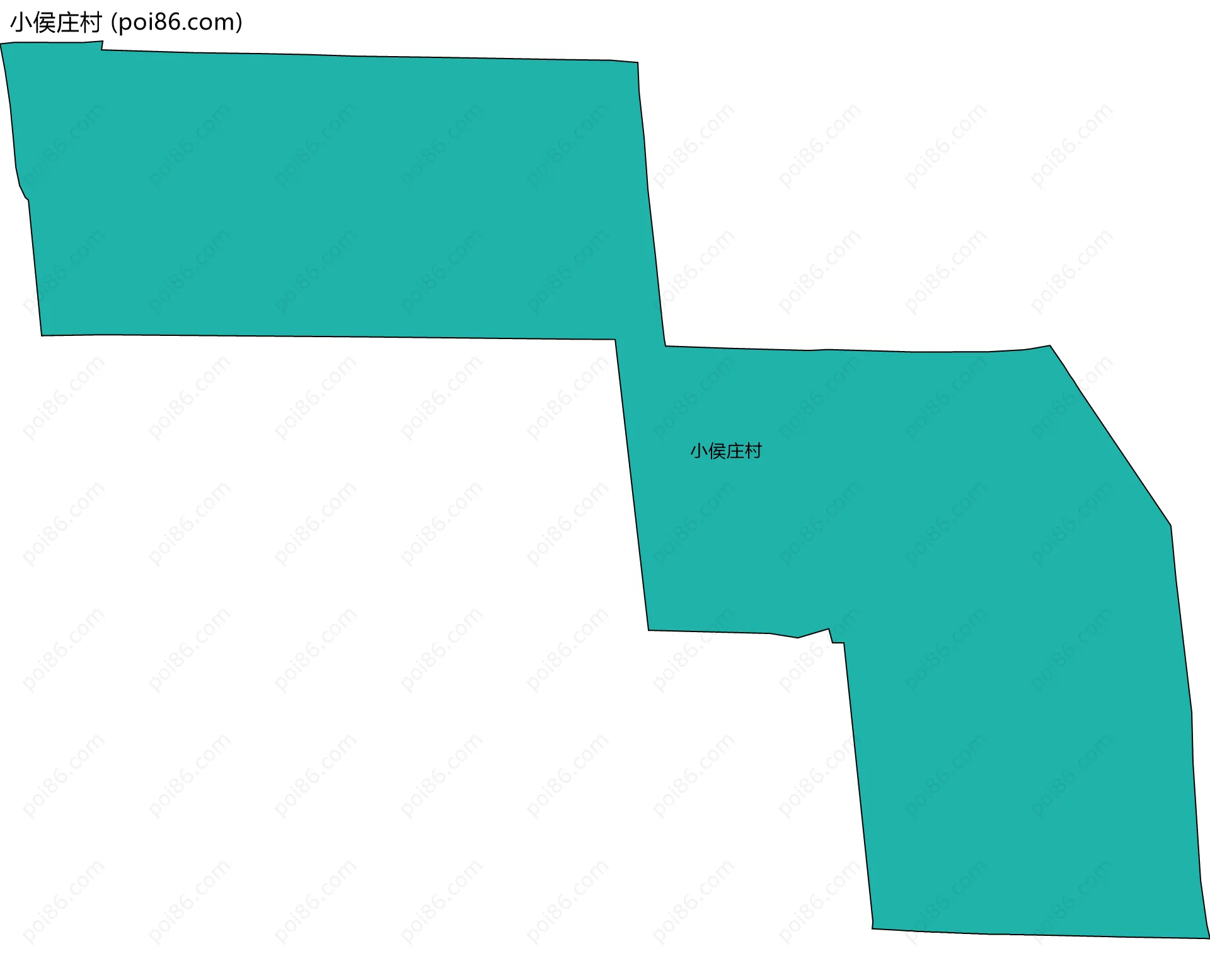 小侯庄村边界地图