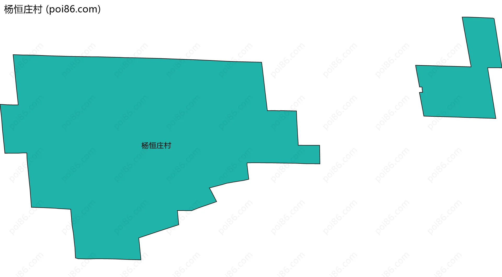 杨恒庄村边界地图