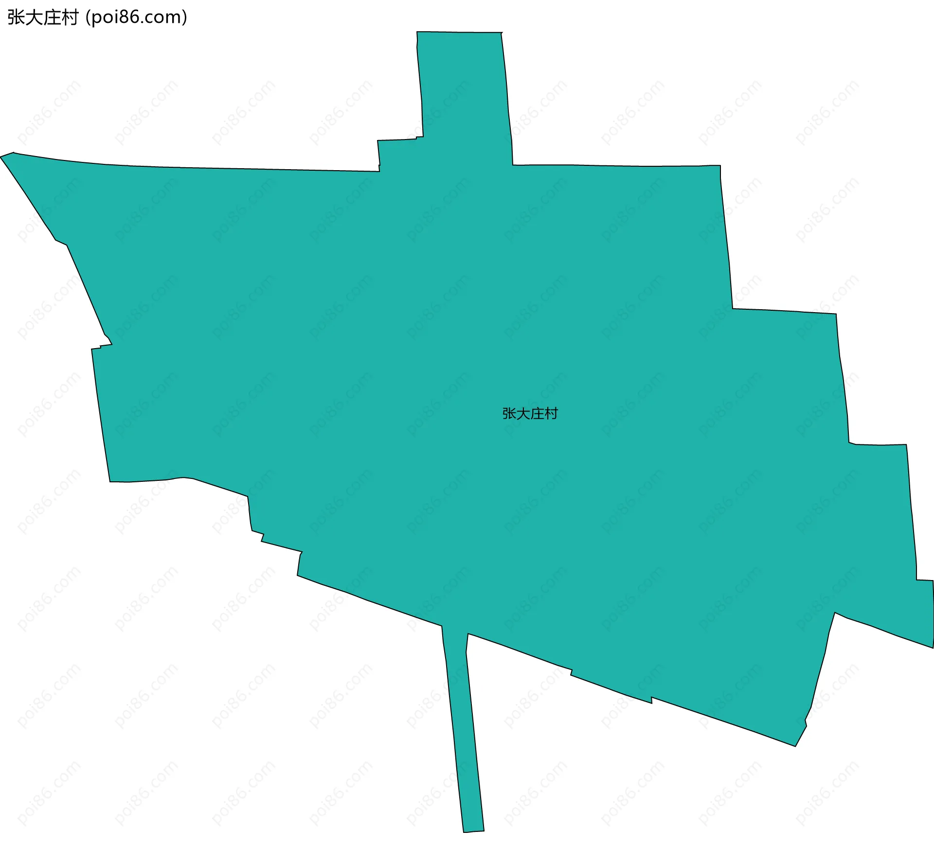 张大庄村边界地图