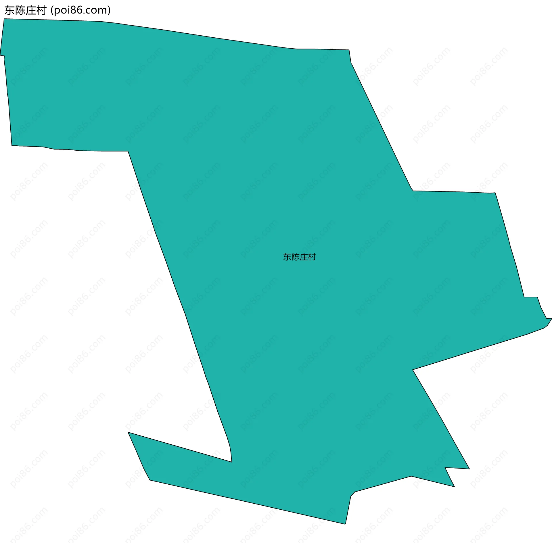 东陈庄村边界地图