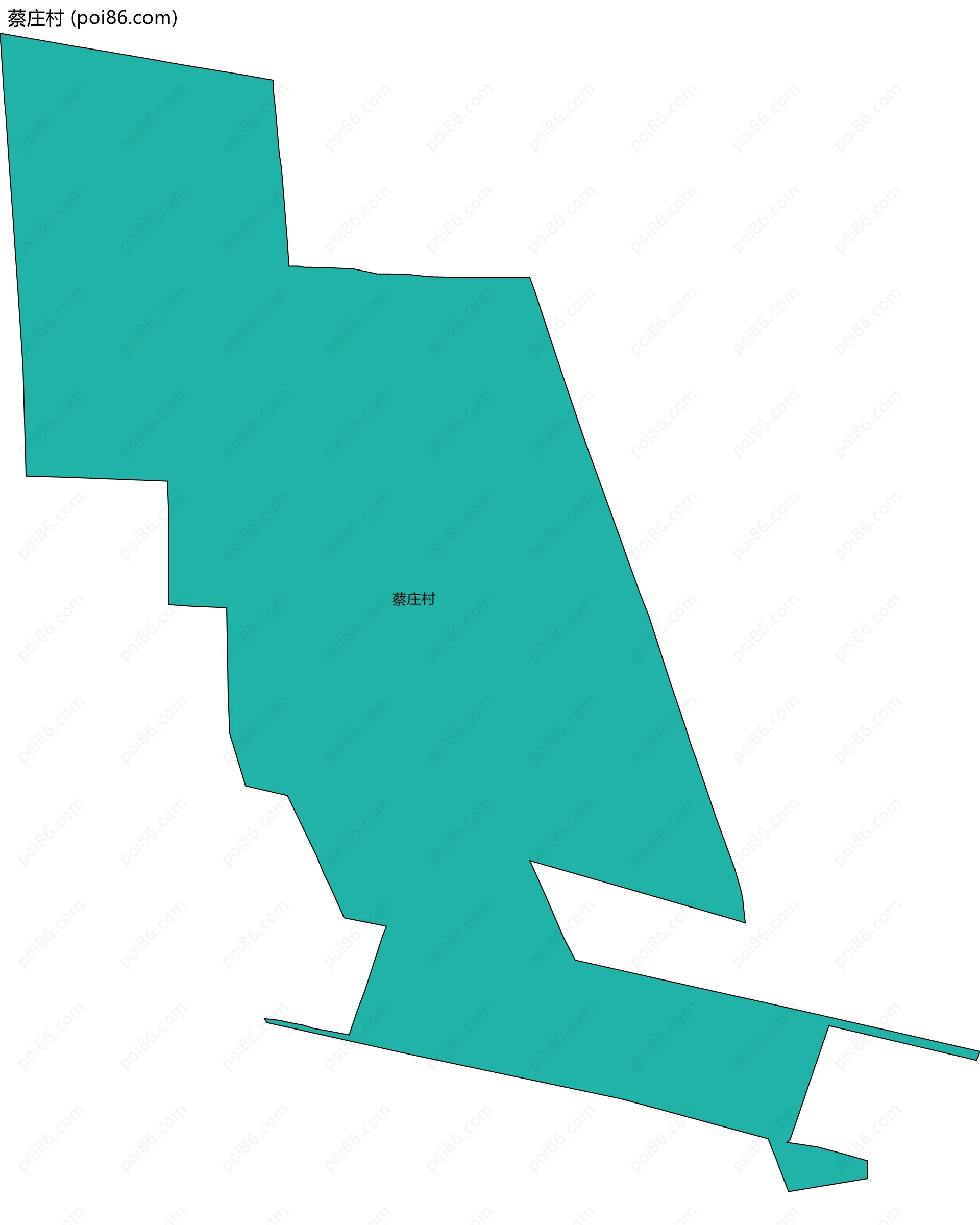 蔡庄村边界地图