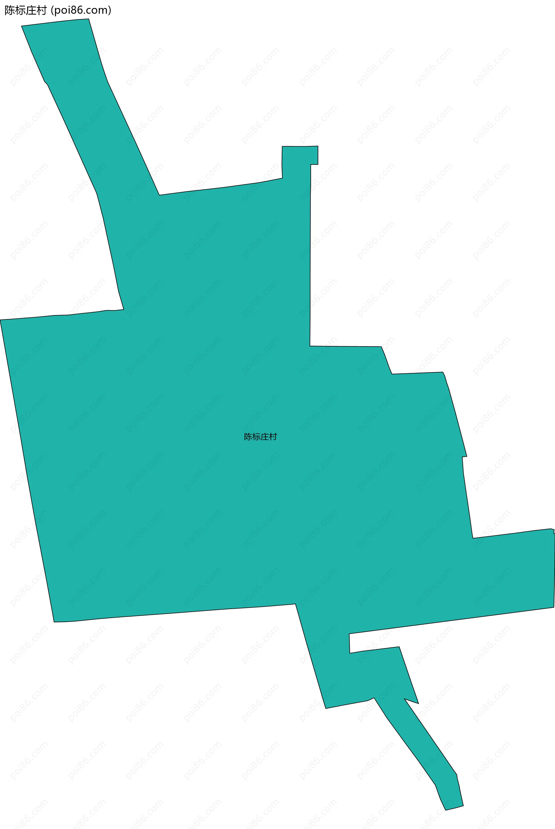 陈标庄村边界地图