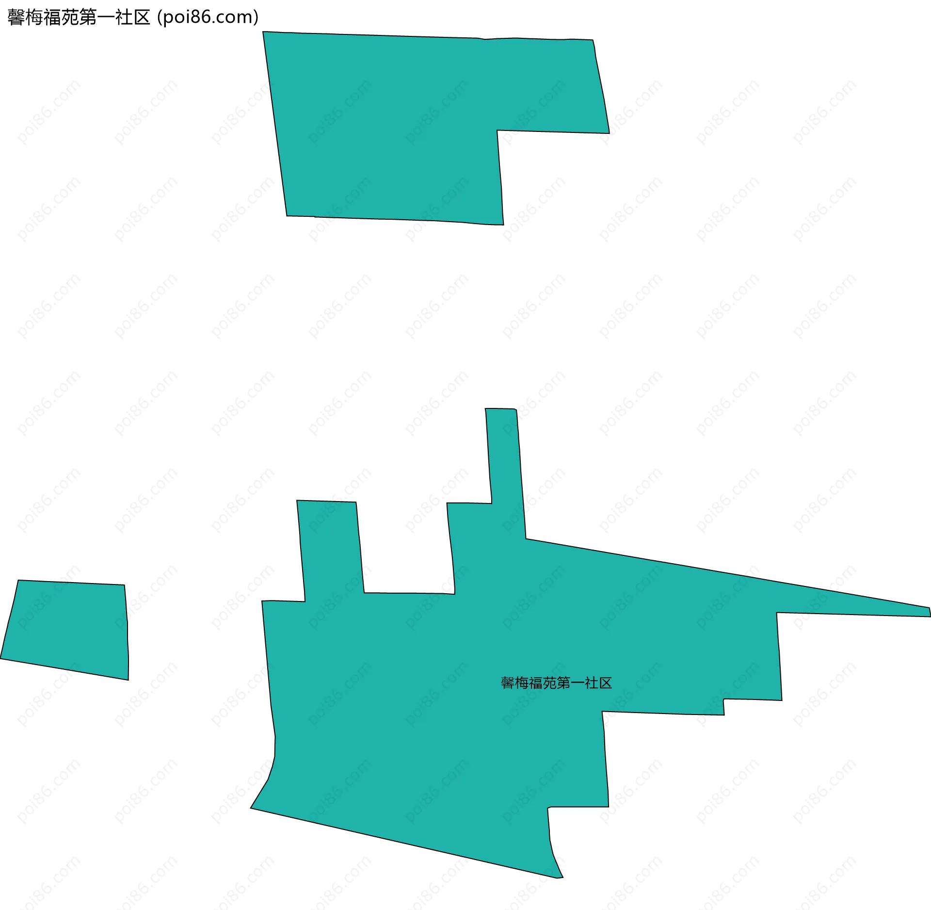 馨梅福苑第一社区边界地图