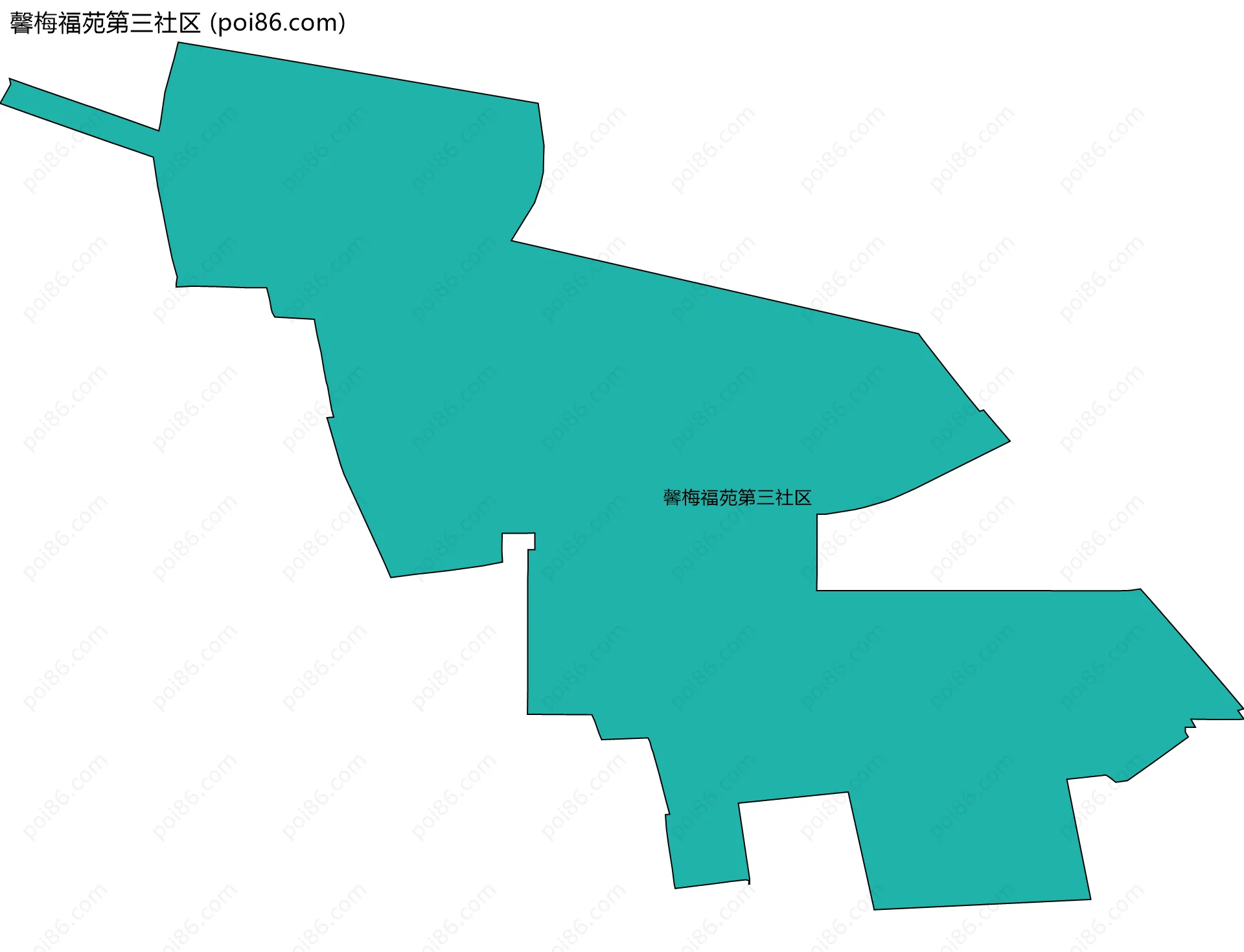 馨梅福苑第三社区边界地图