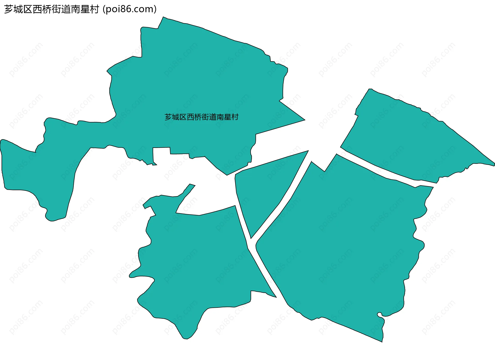 芗城区西桥街道南星村边界地图