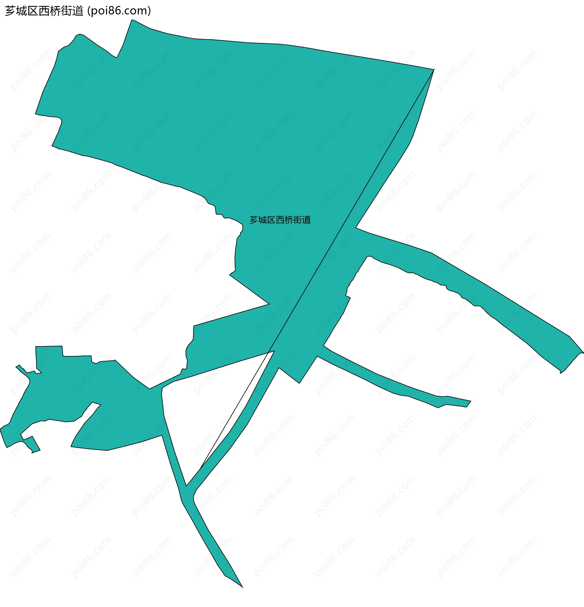 芗城区西桥街道边界地图