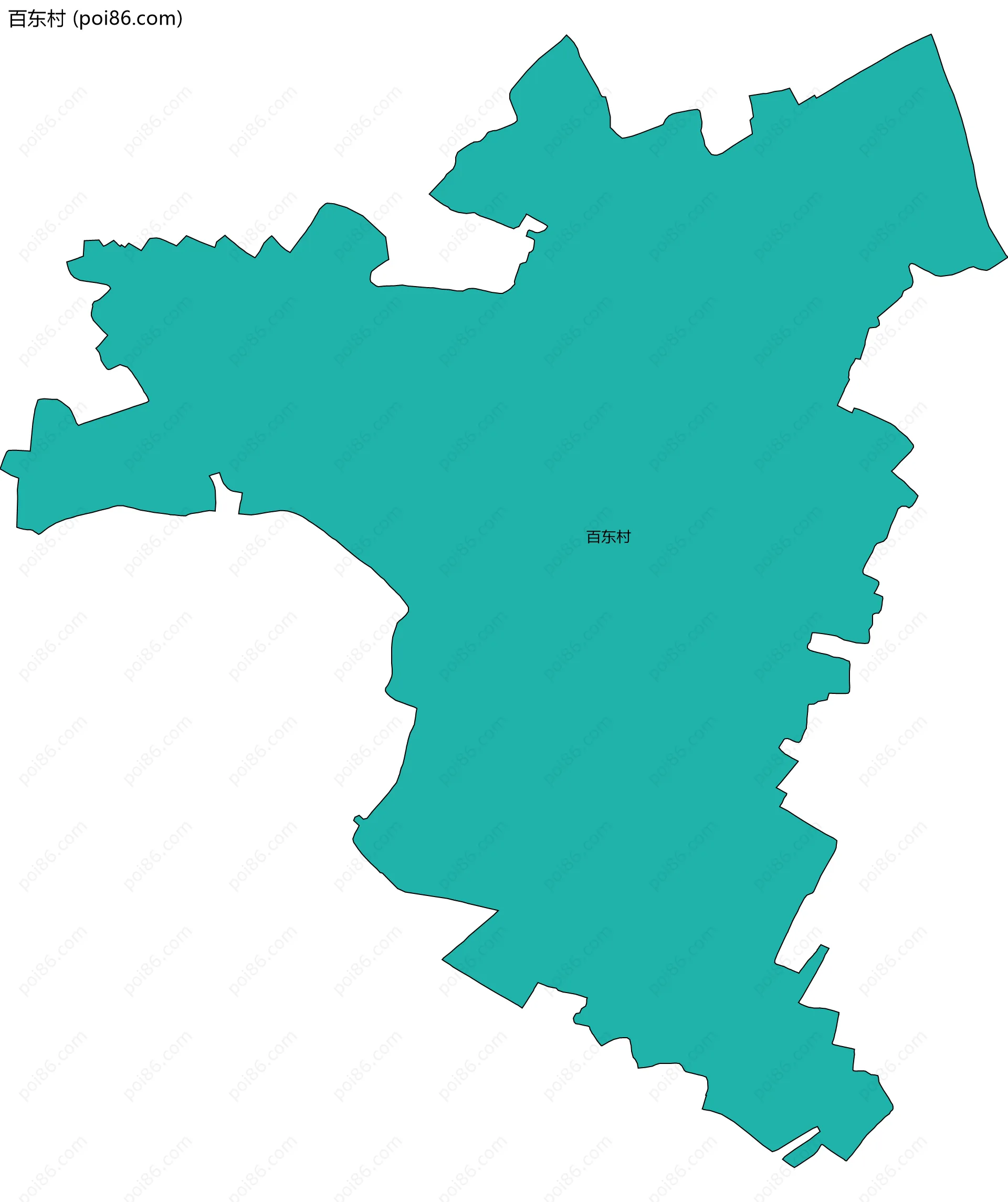 百东村边界地图