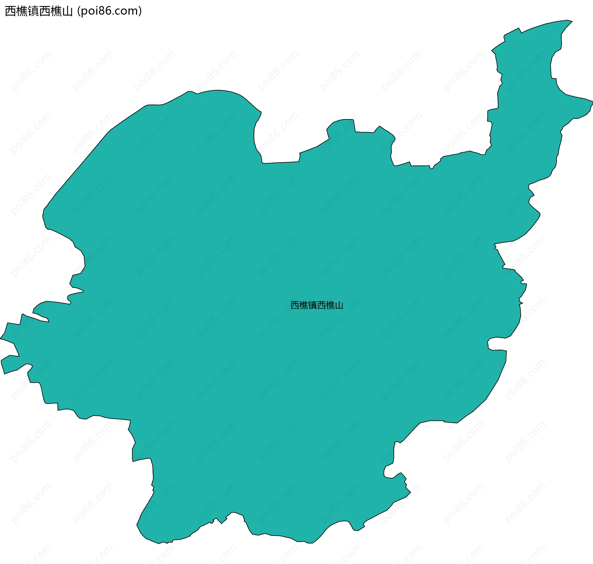 西樵镇西樵山边界地图