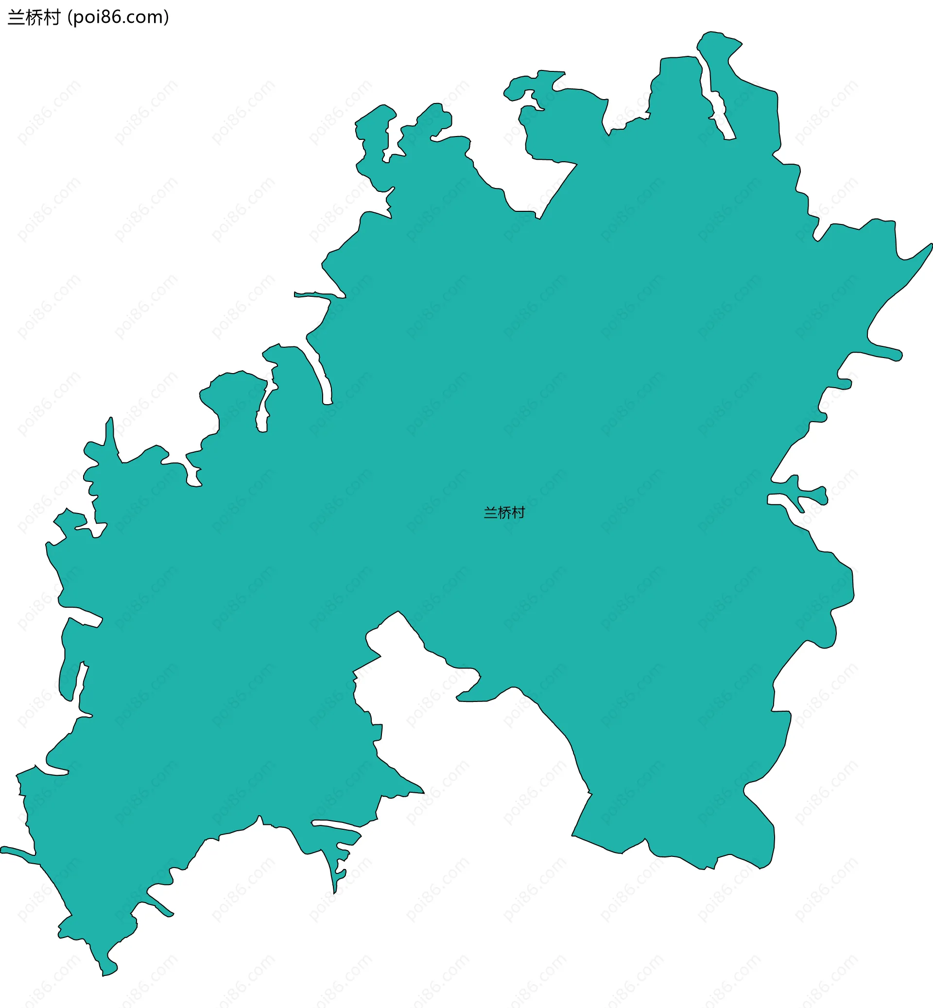 兰桥村边界地图