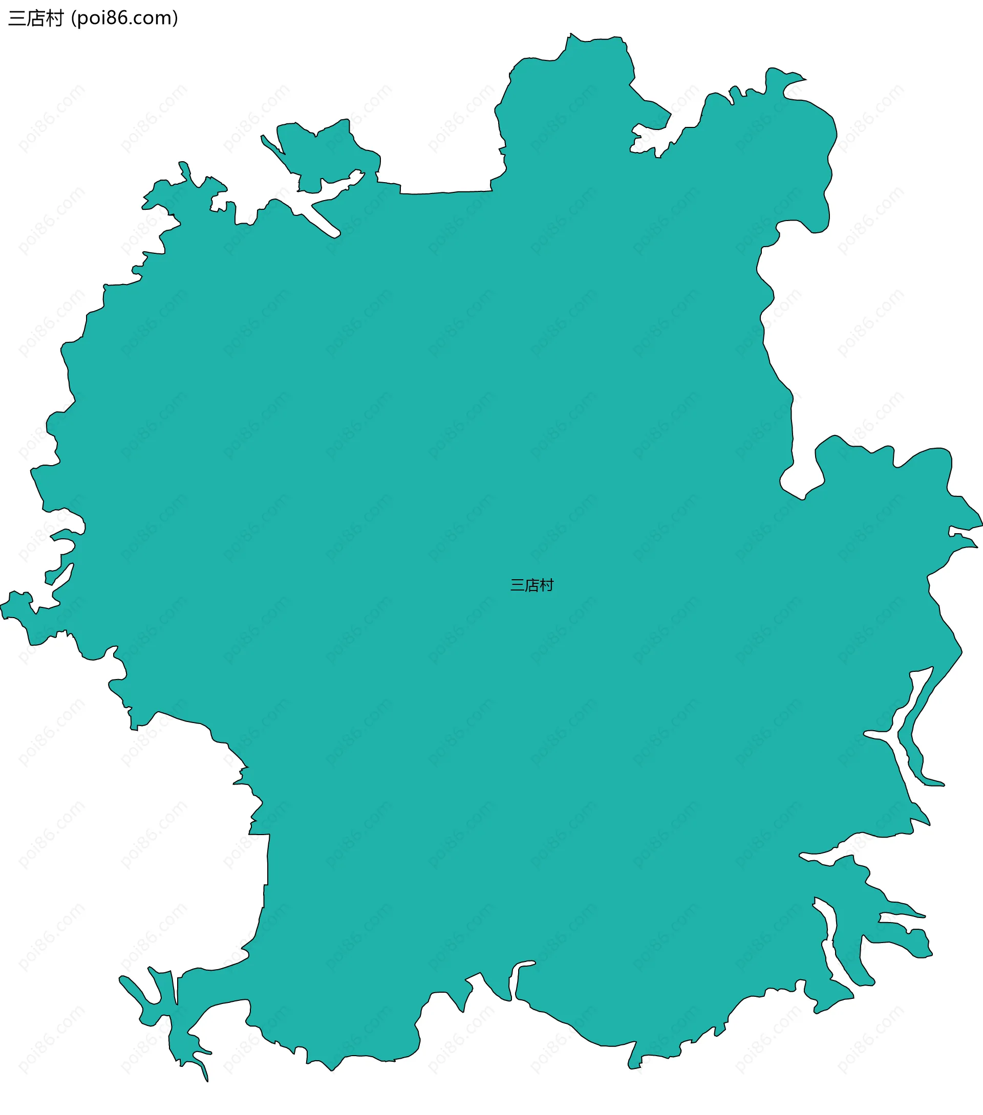 三店村边界地图