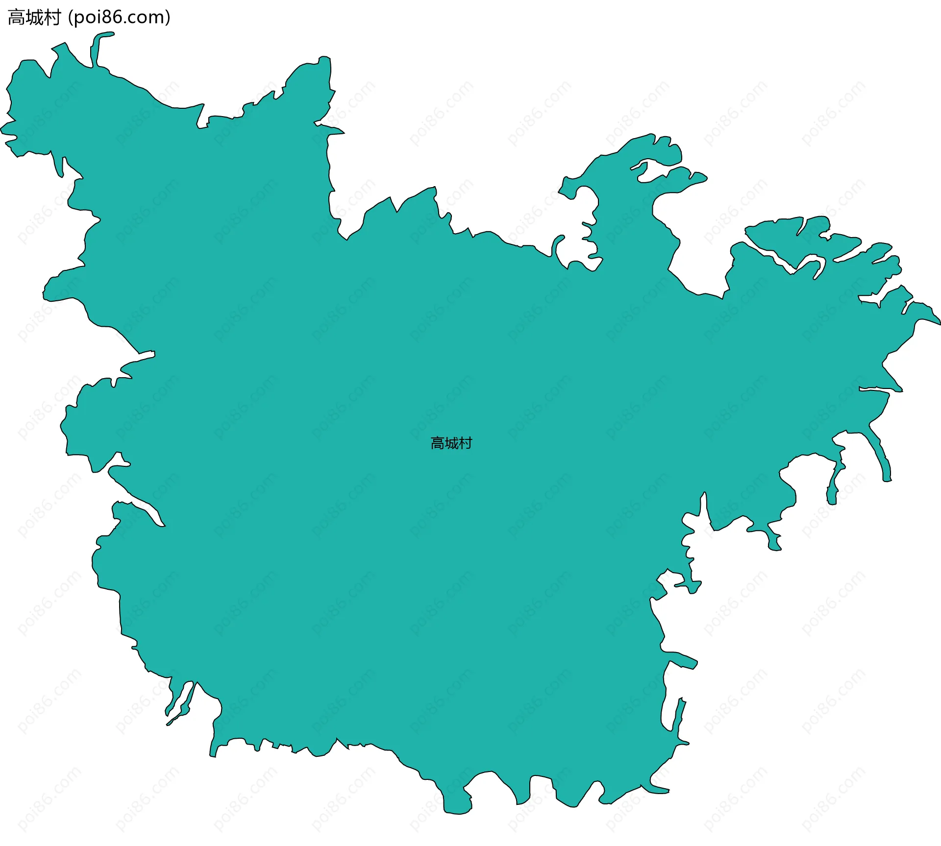高城村边界地图
