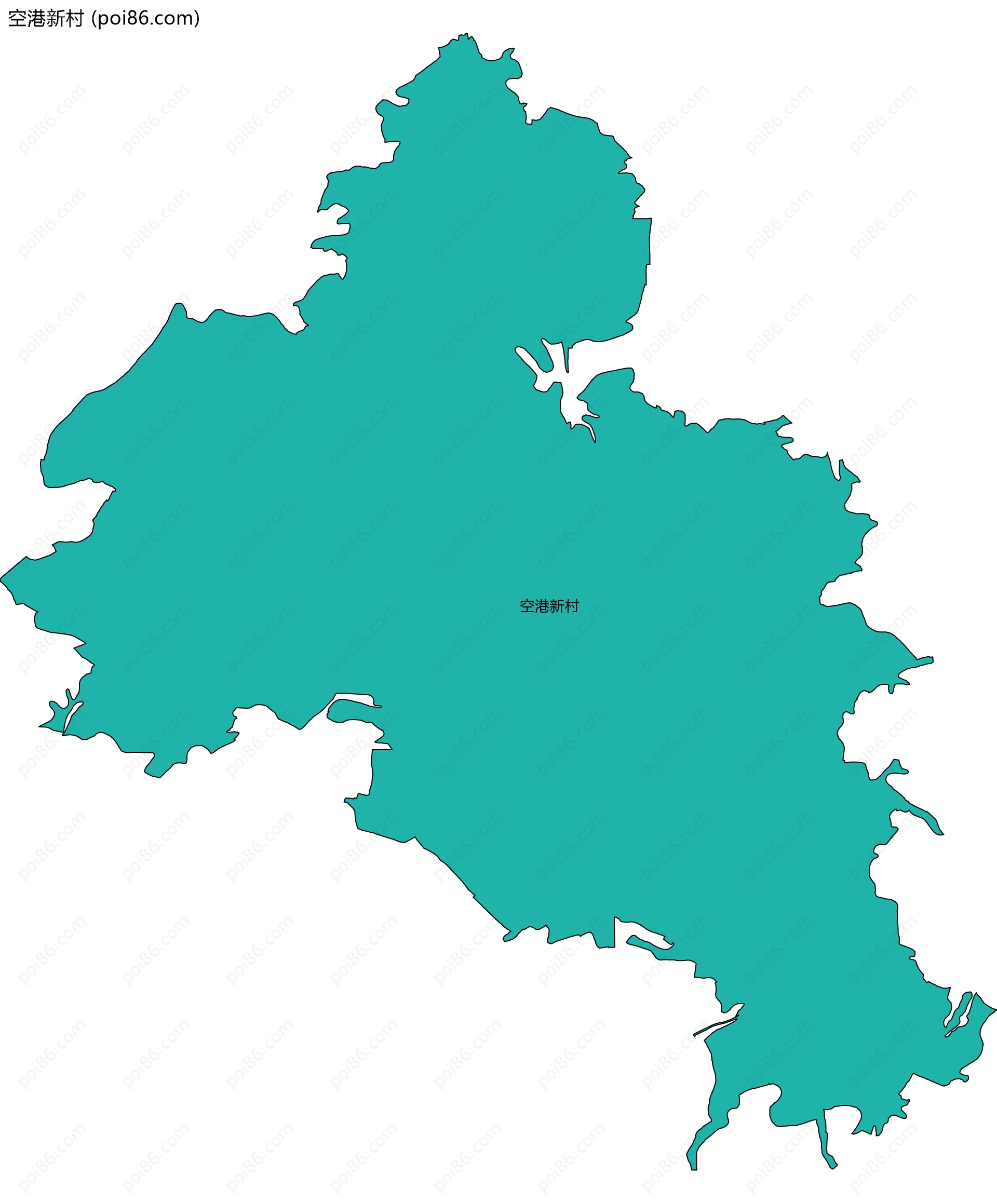 空港新村边界地图