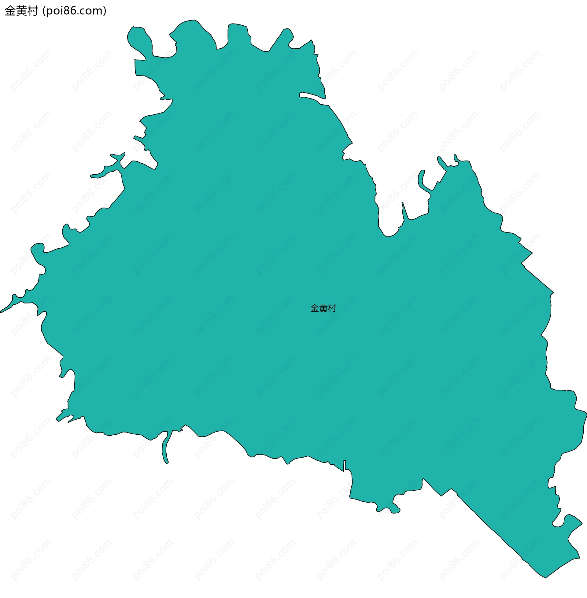 金黄村边界地图