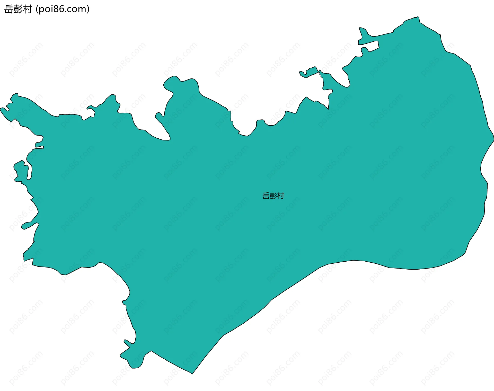 岳彭村边界地图