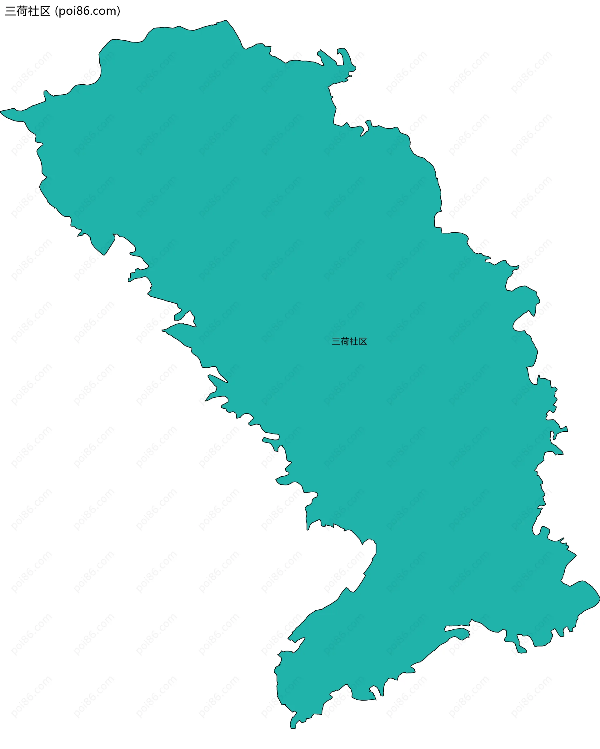 三荷社区边界地图