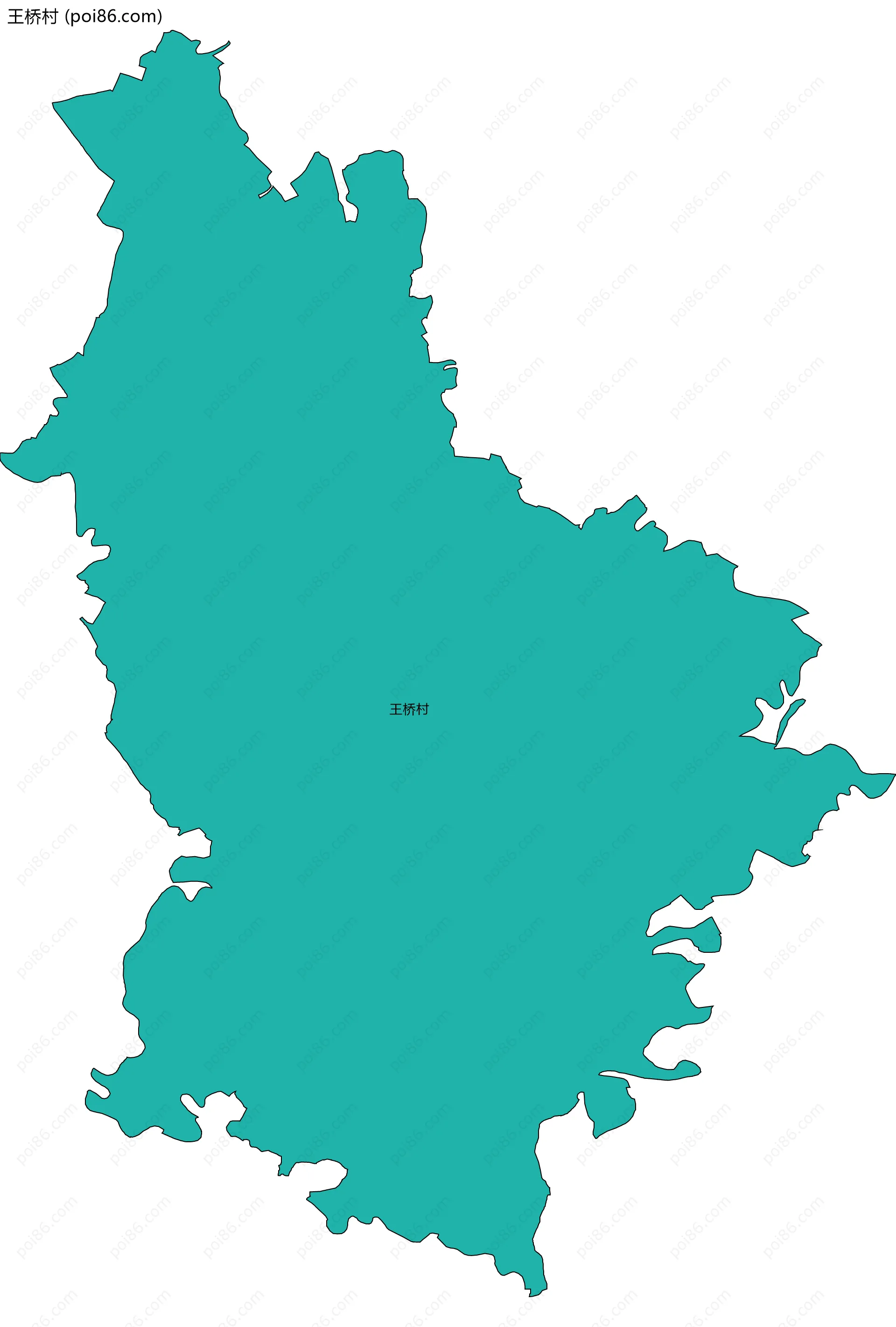 王桥村边界地图