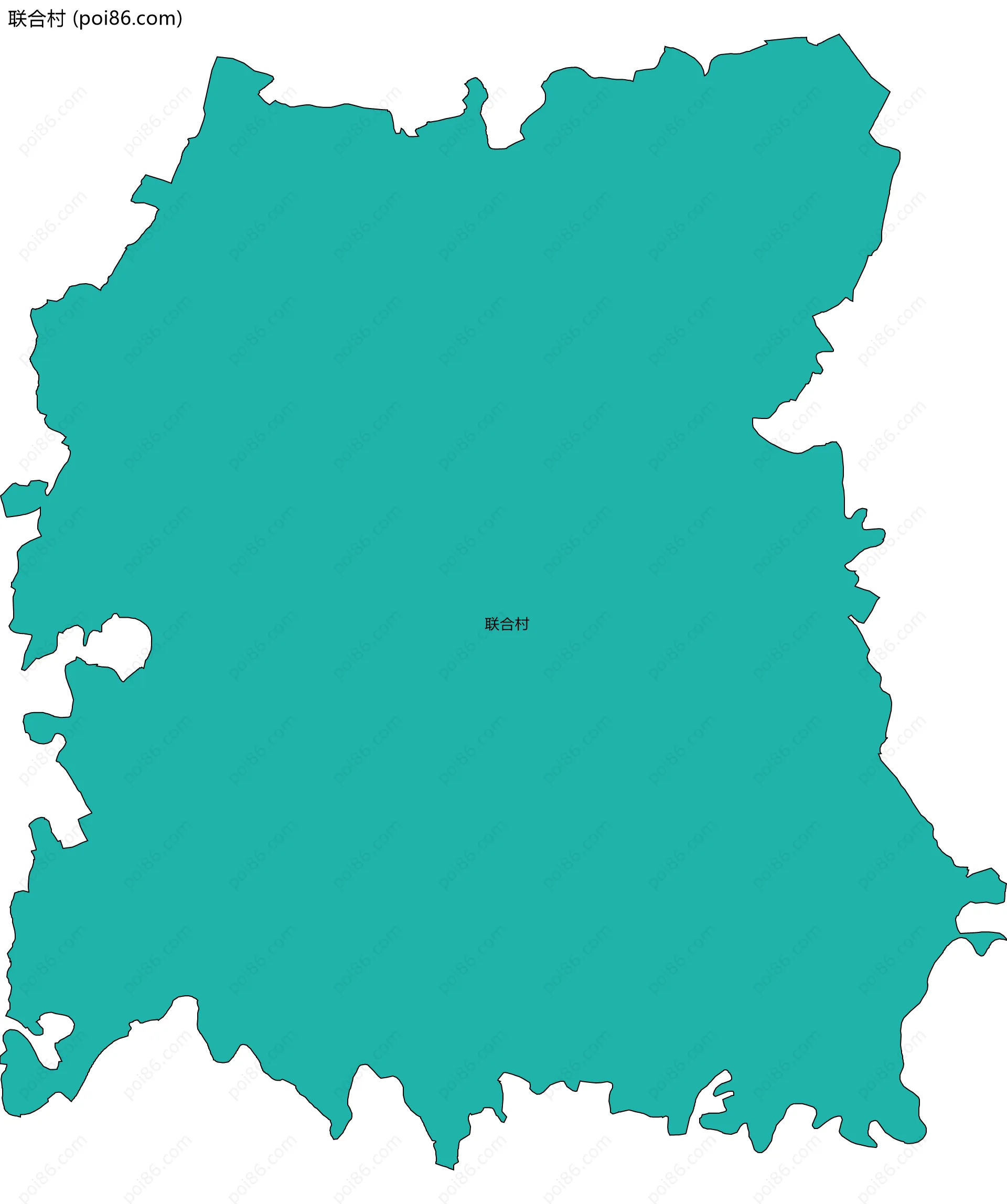 联合村边界地图