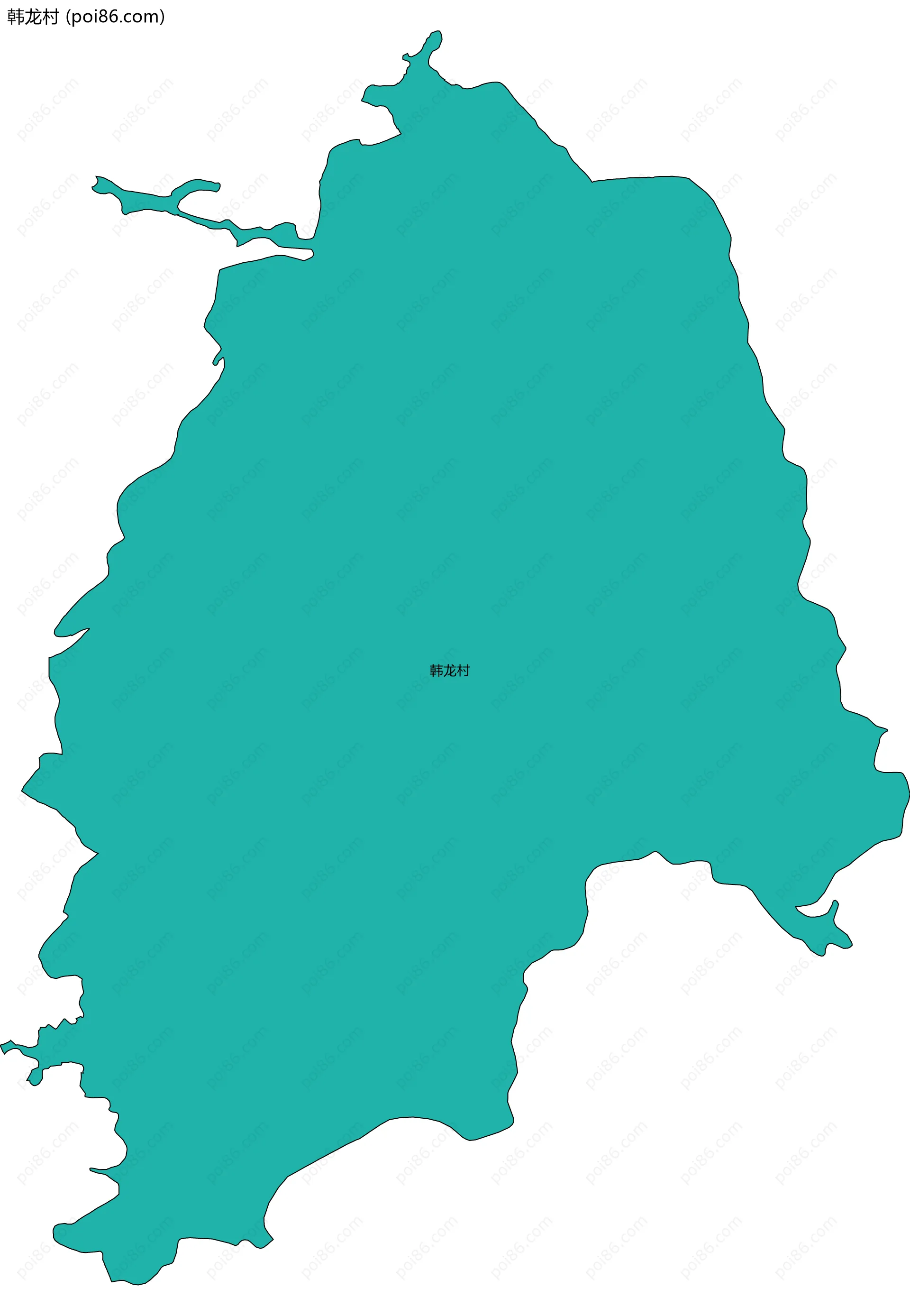 韩龙村边界地图