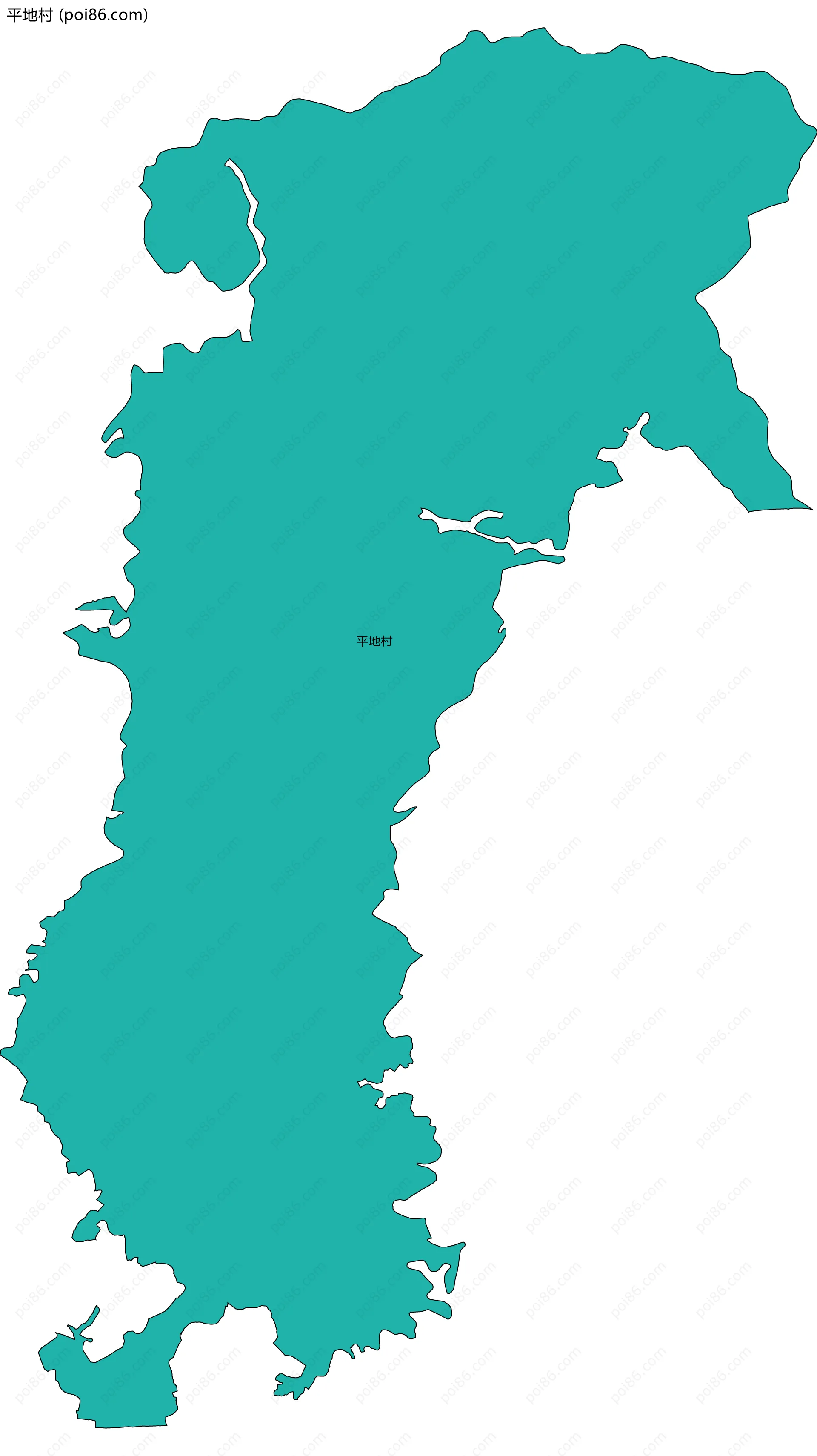 平地村边界地图