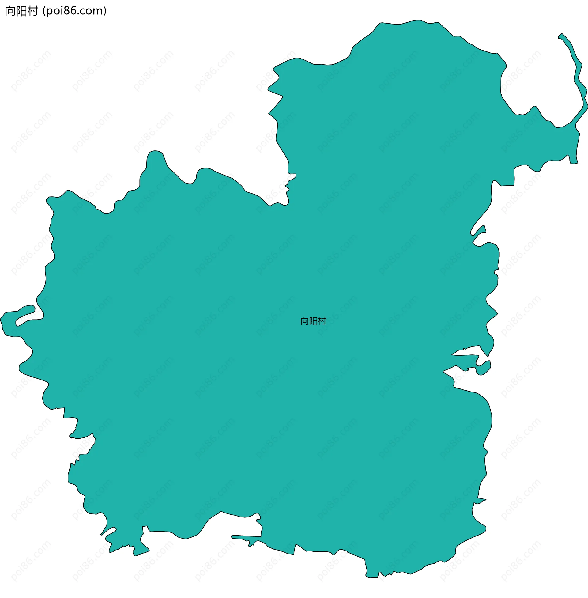 向阳村边界地图