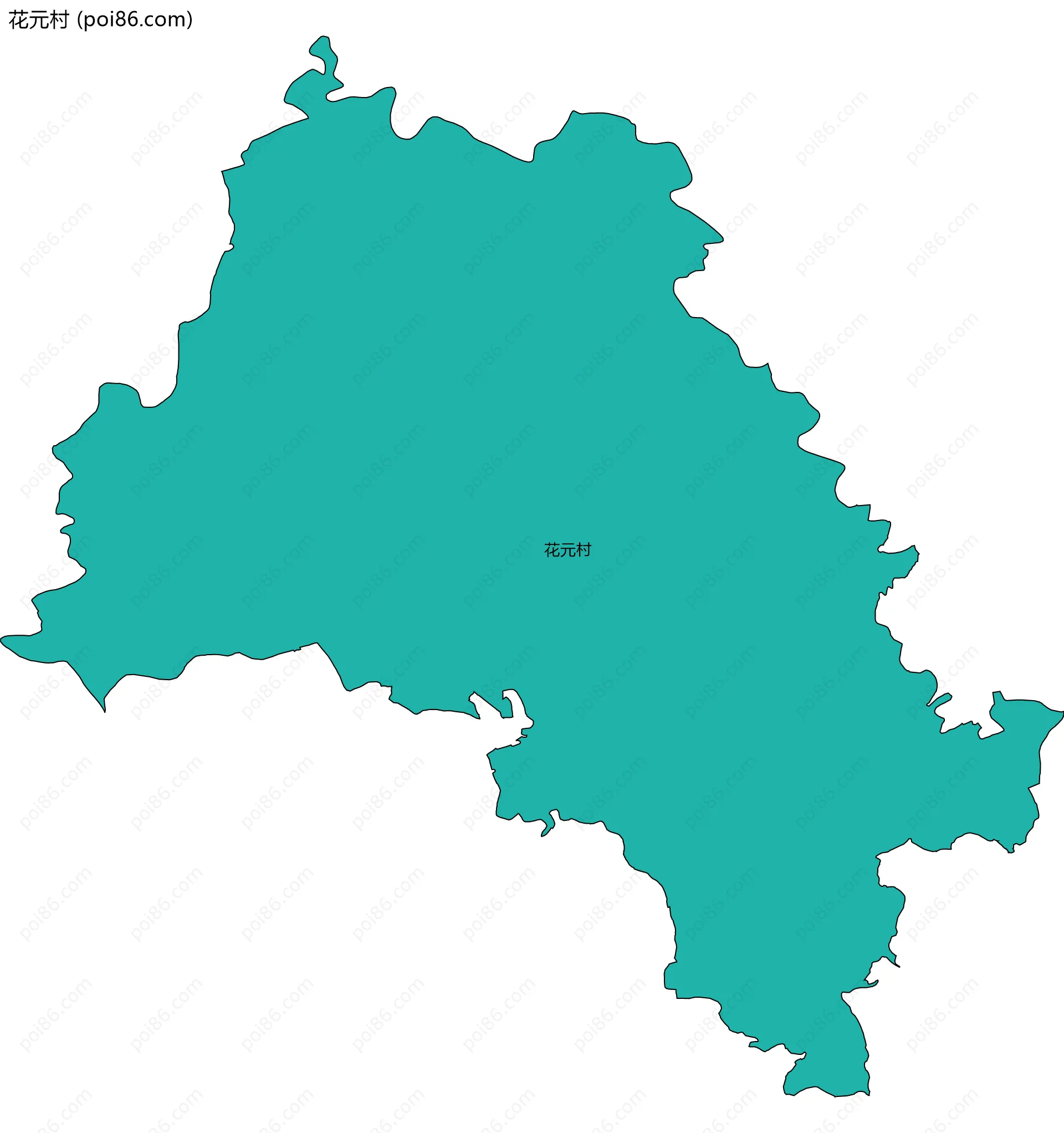 花元村边界地图