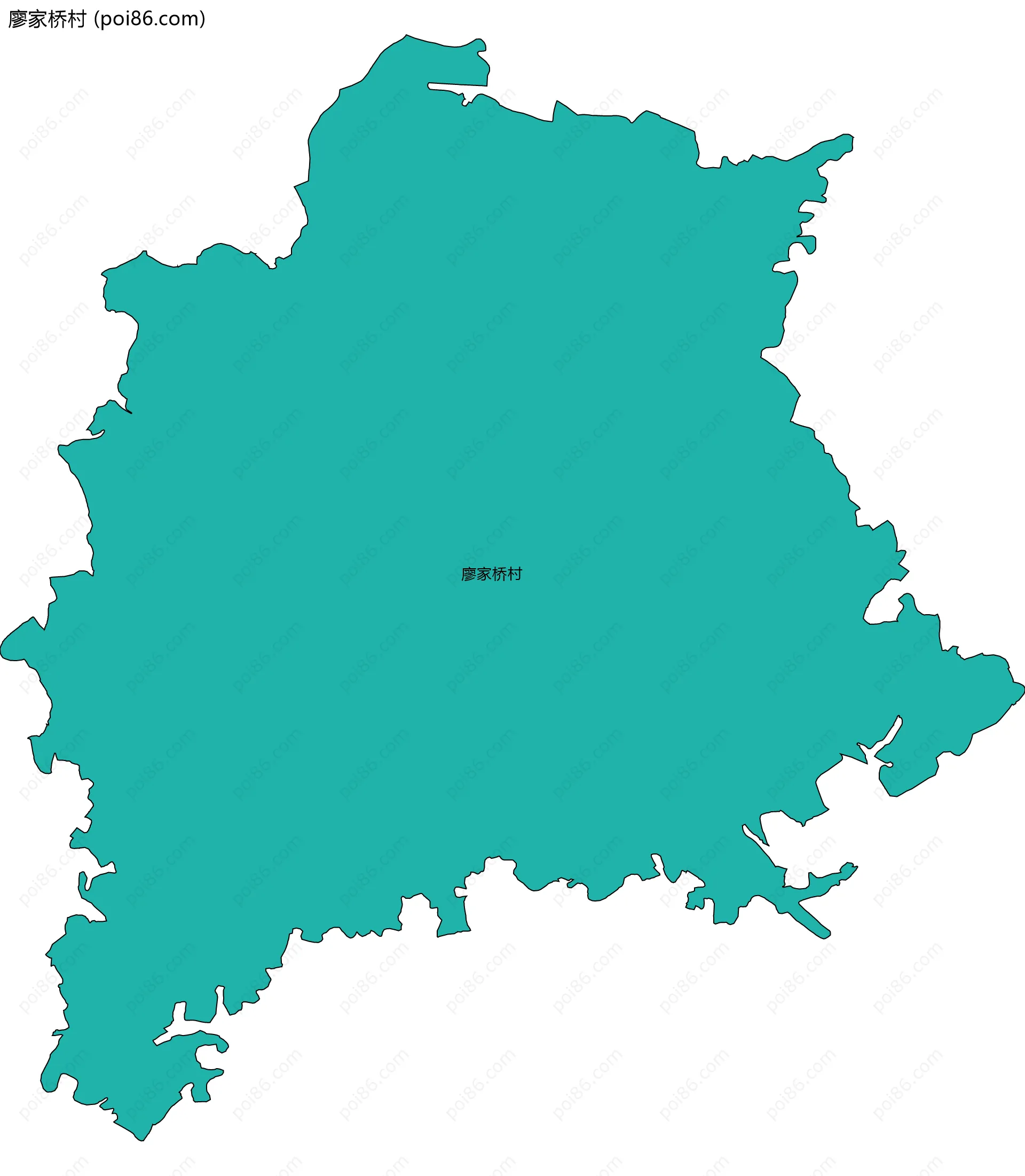 廖家桥村边界地图