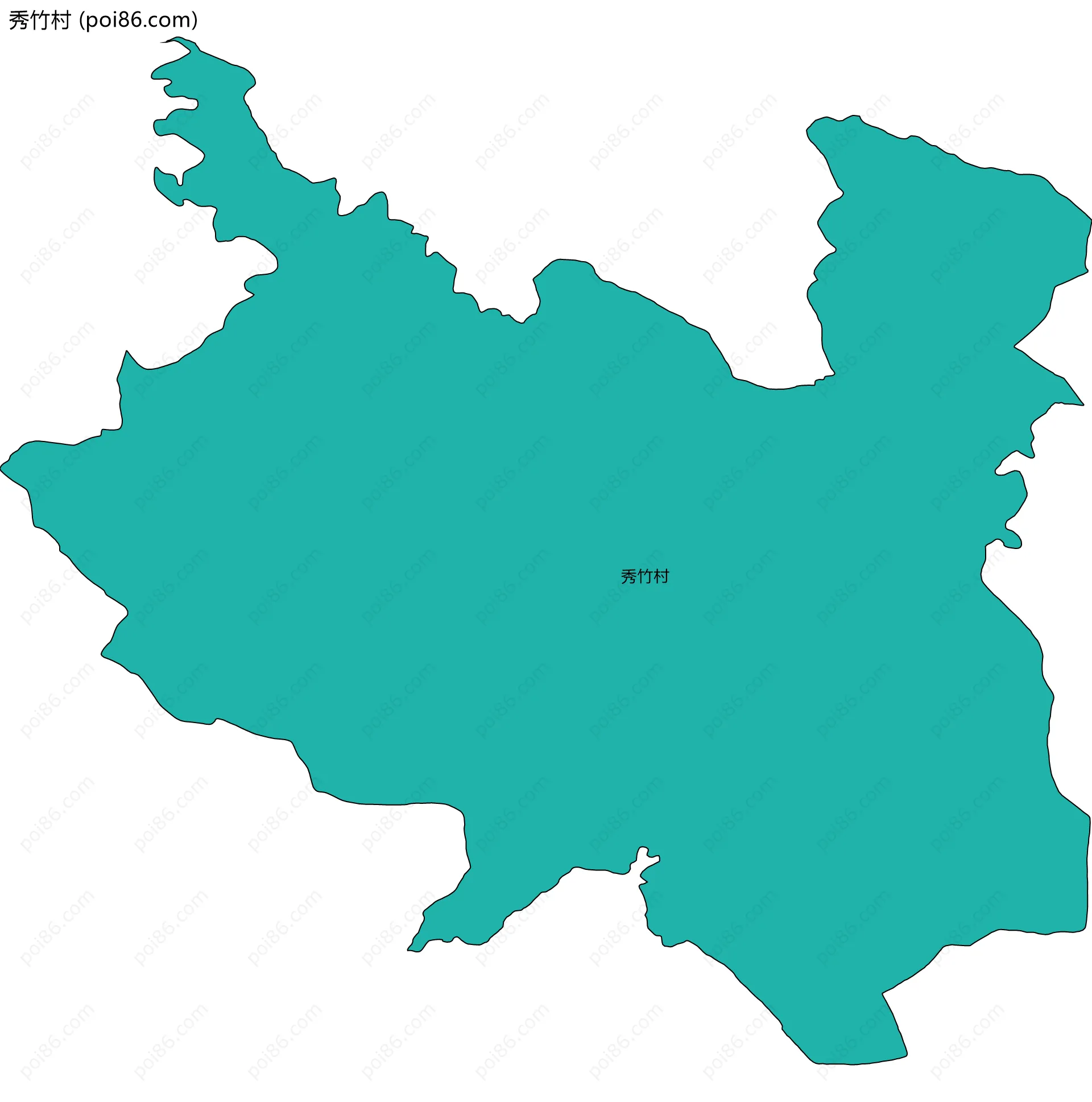 秀竹村边界地图