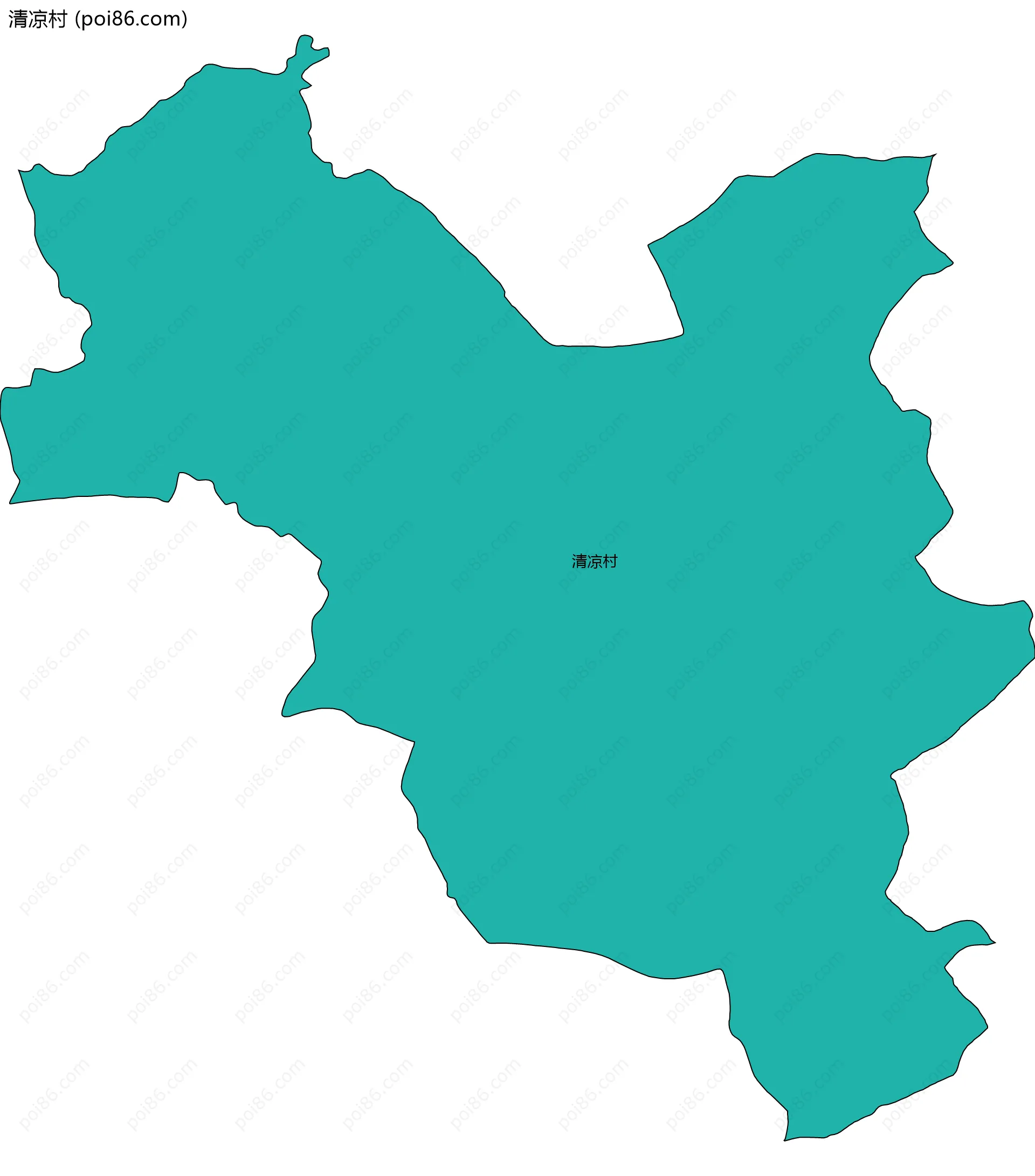 清凉村边界地图