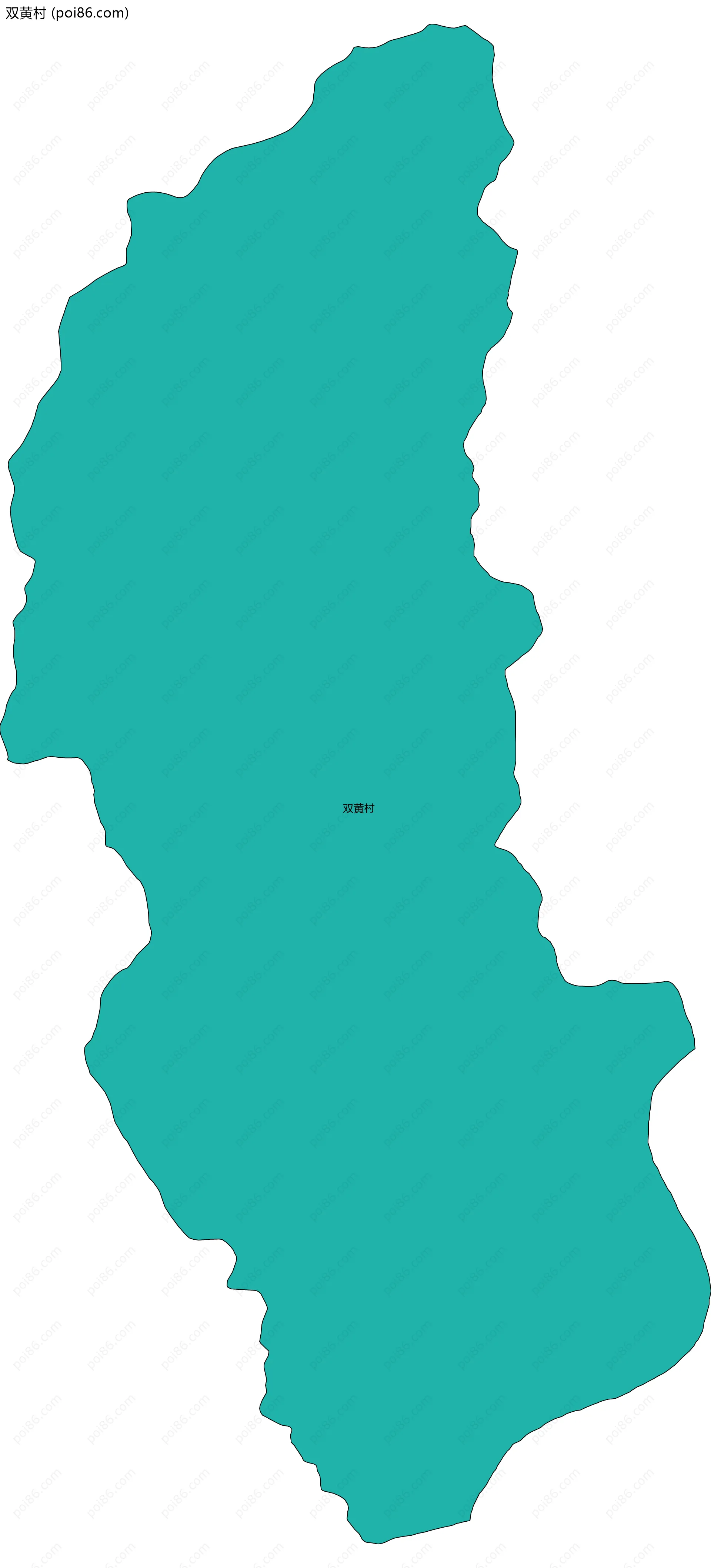 双黄村边界地图