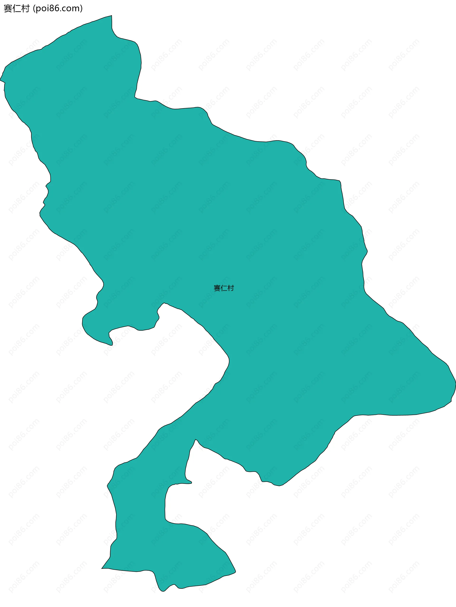 赛仁村边界地图