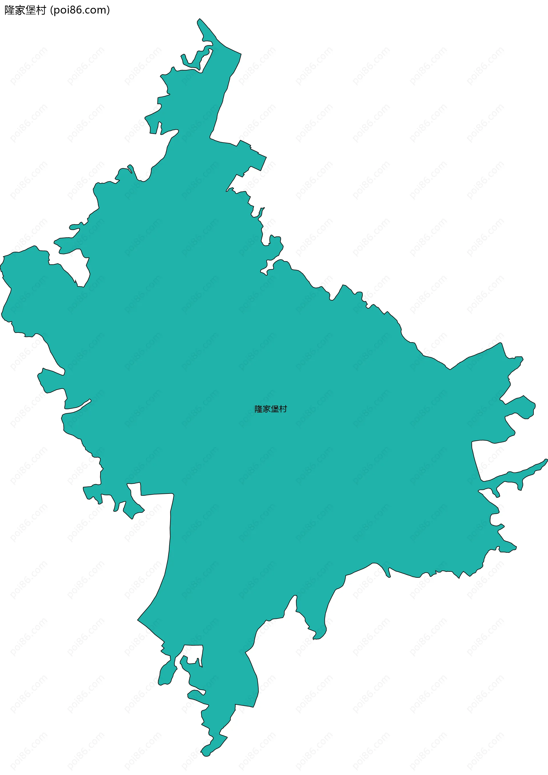 隆家堡村边界地图